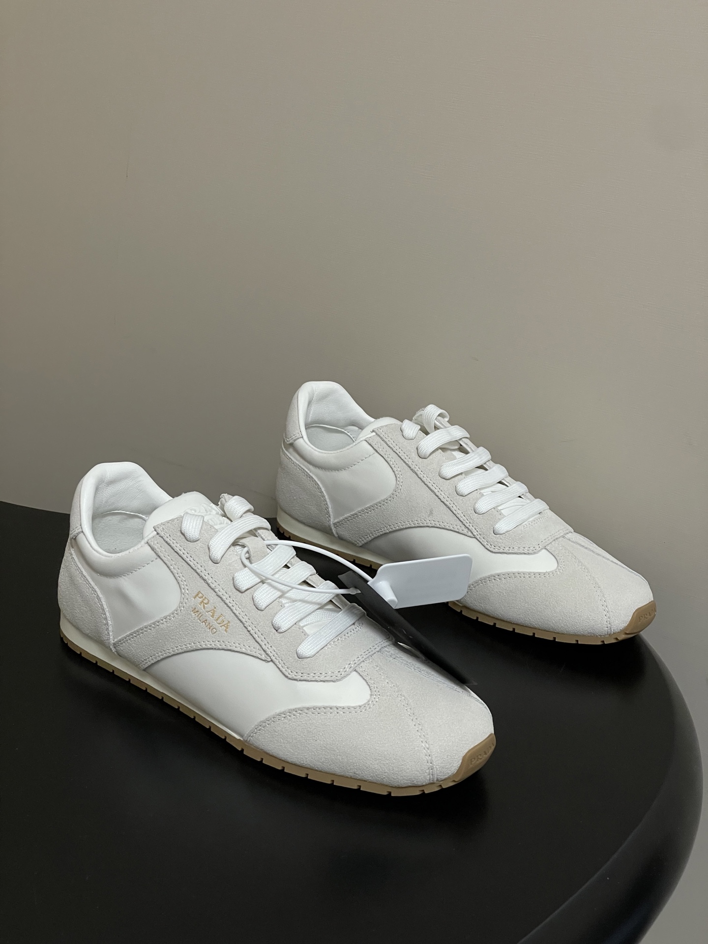 Prada Women's Suede and Re-Nylong Sneaker
