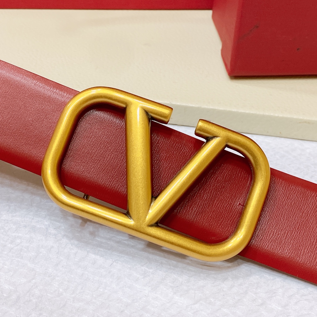 Valentino Reversible Wide Leather Belt 4cm