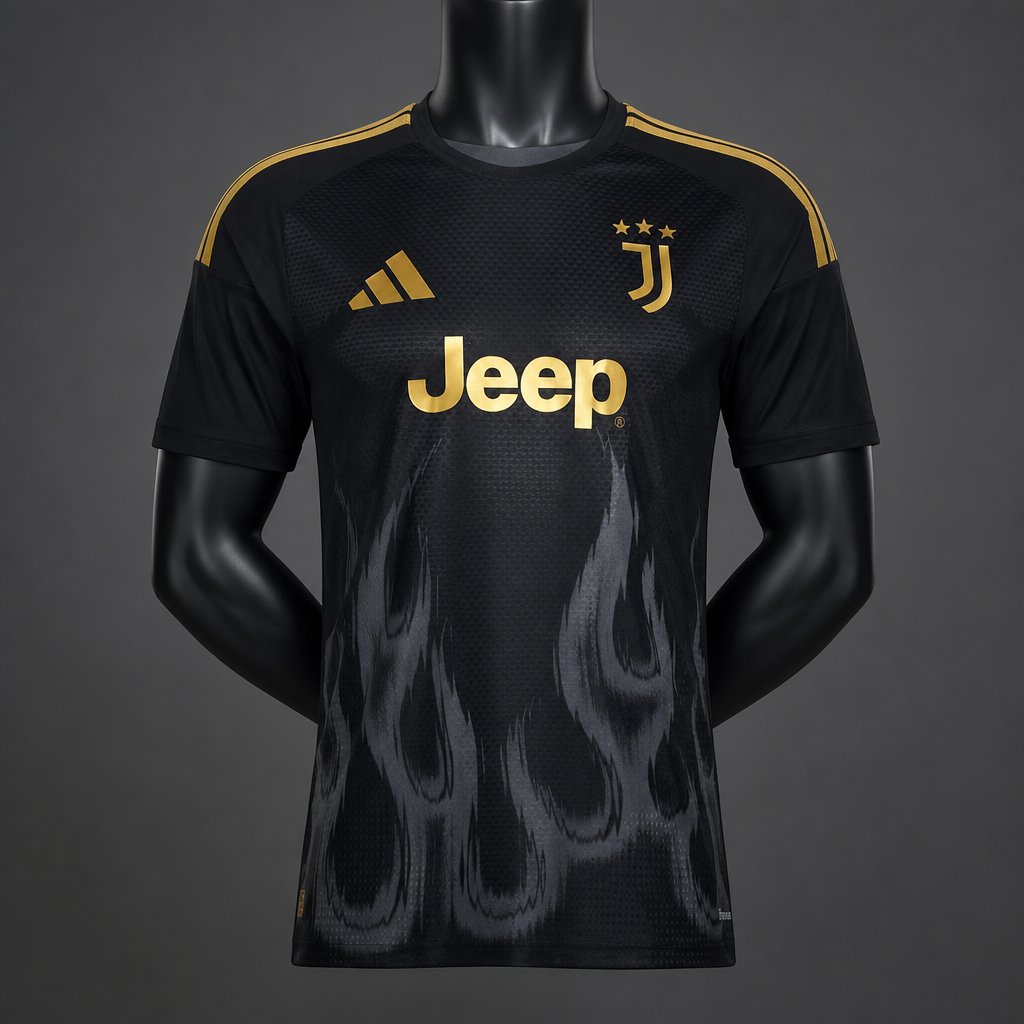 Player Version Juventus 26/27 Third Black Jersey S-3XL - musan