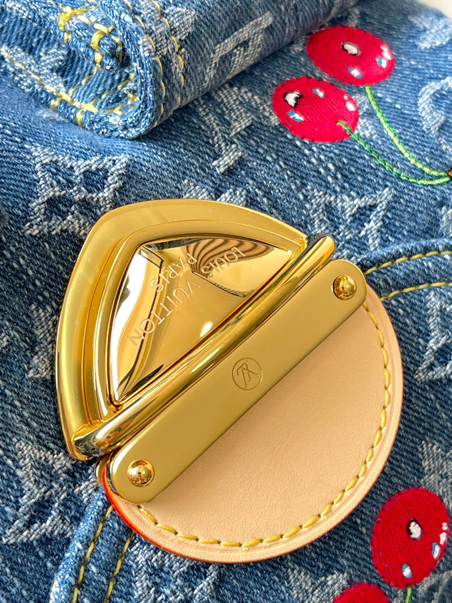 Louis Vuitton X TM LV VENICE NM Denim Monogram Cherry Backpack