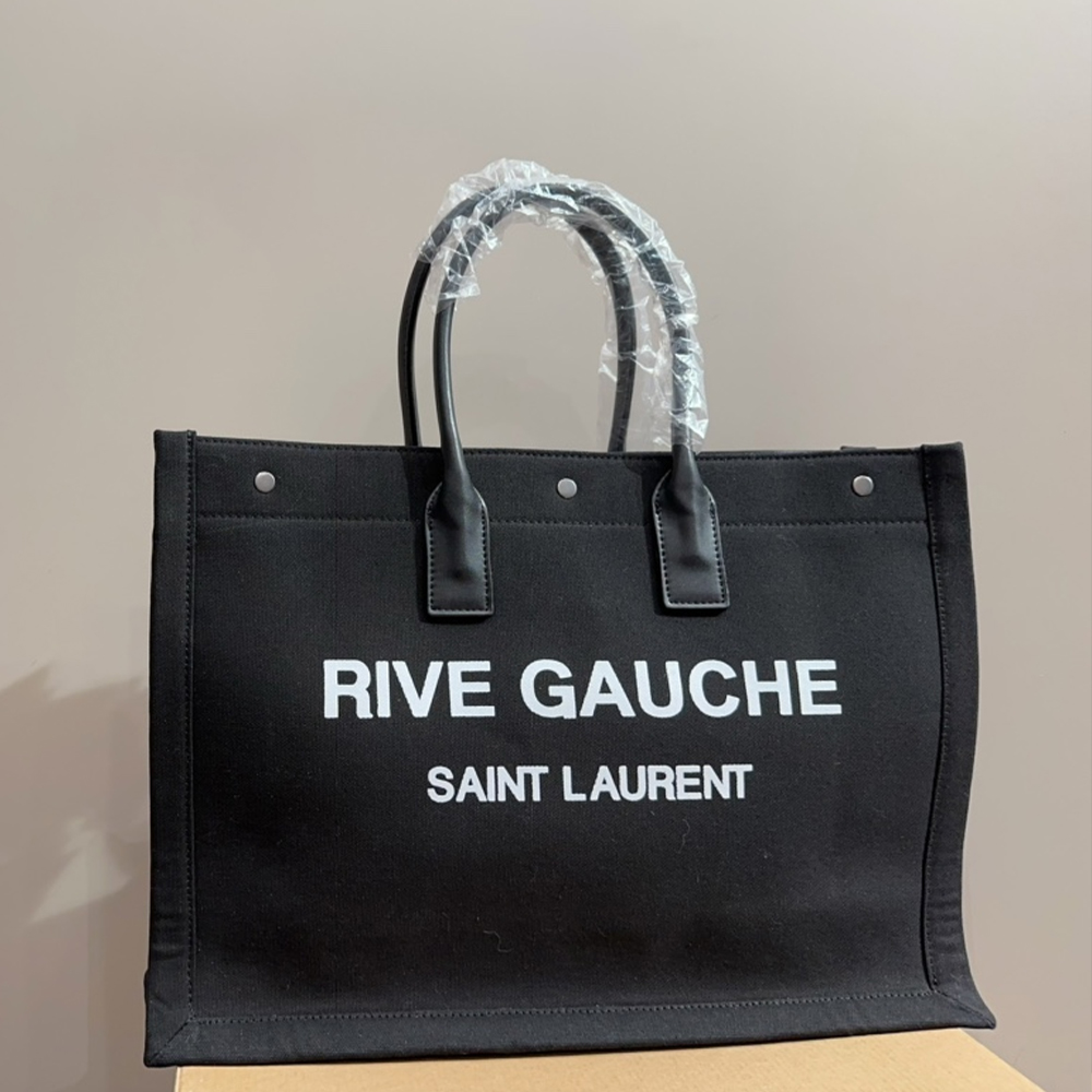 Saint Laurent YSL Rive Gauche canvas tote bag