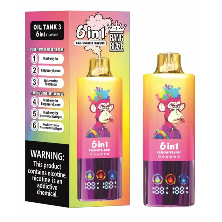 Bang Blaze 100K Disposable Vape 6 in 1 Flavors (5%, 100000 Puffs)