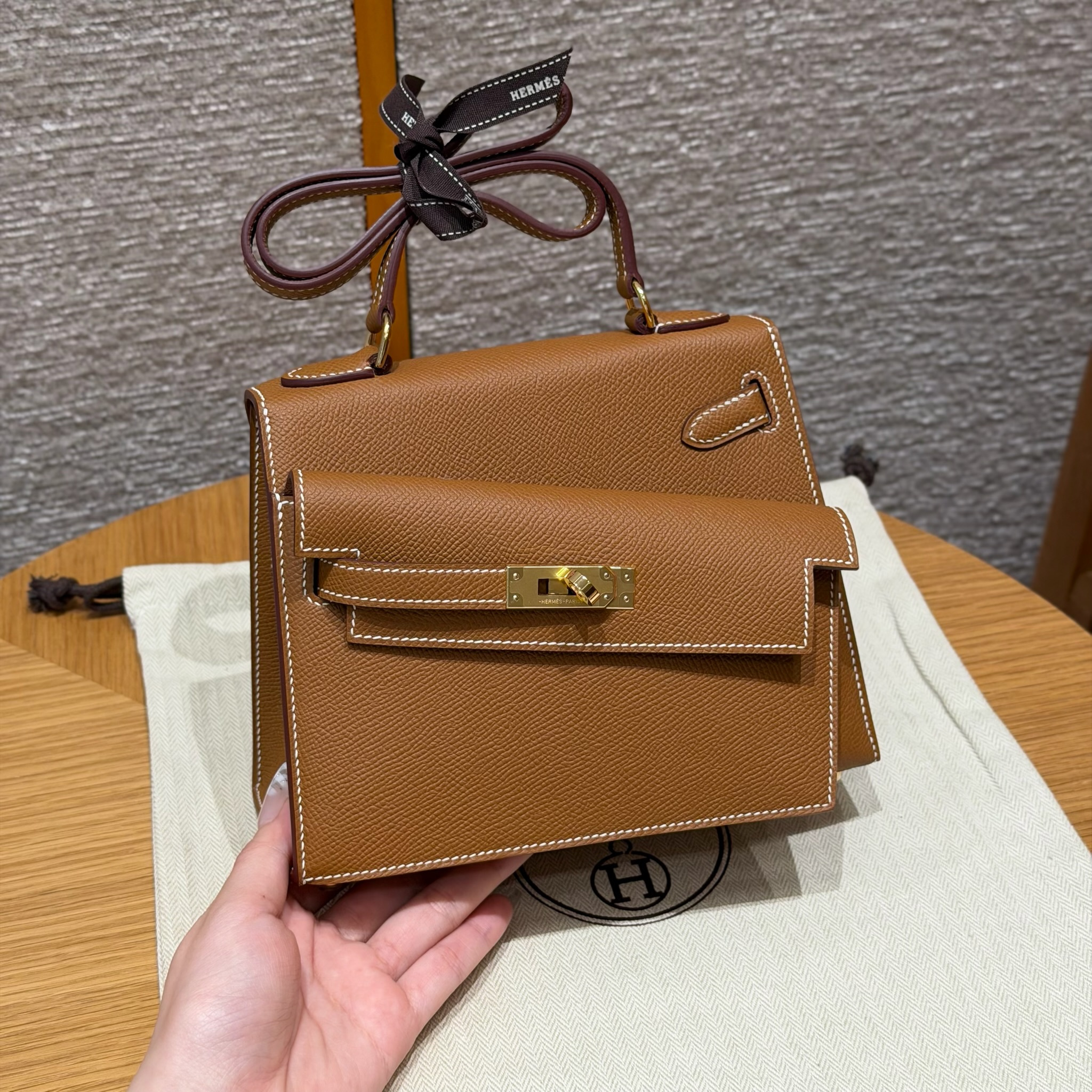 Hermes Gold Epsom Kelly en Désordre 20 Sellier