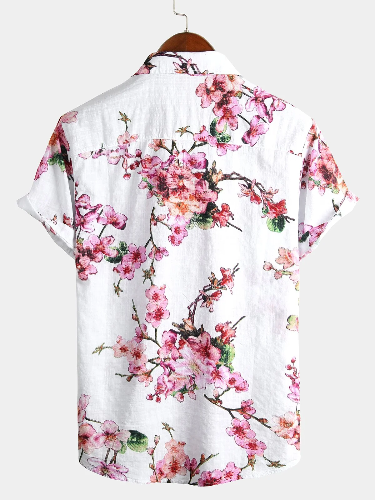 Men's Pure Cotton Hawaiian Vacation Print Shirt