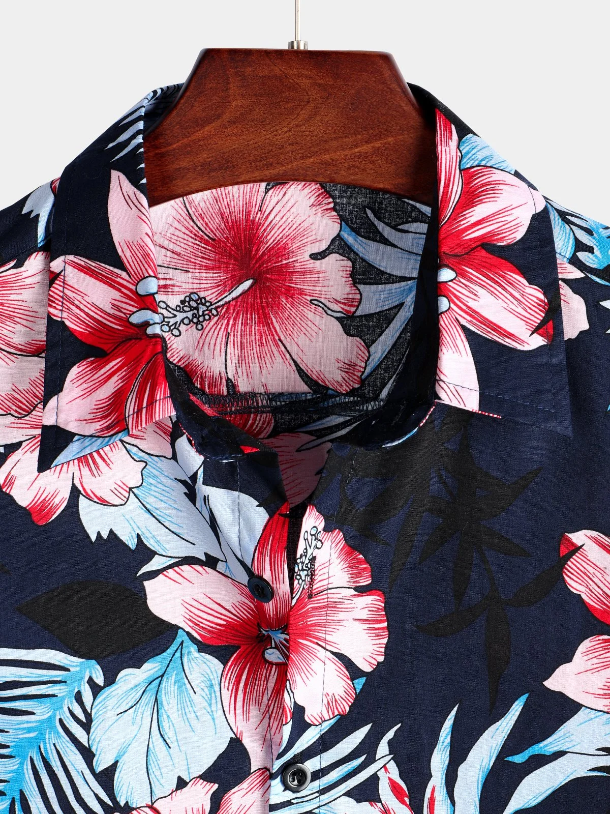 Men's Tropical Hawaiian Floral Cotton Shirt