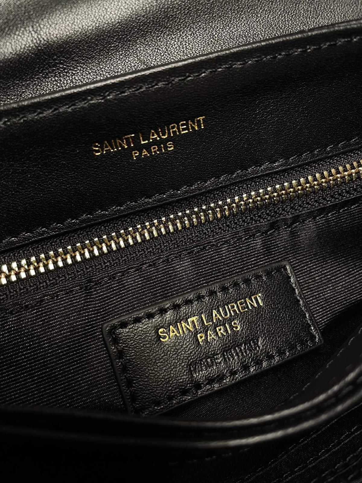 YSL SAINT LAURENT Loulou Toy quilted leather shoulder bag black