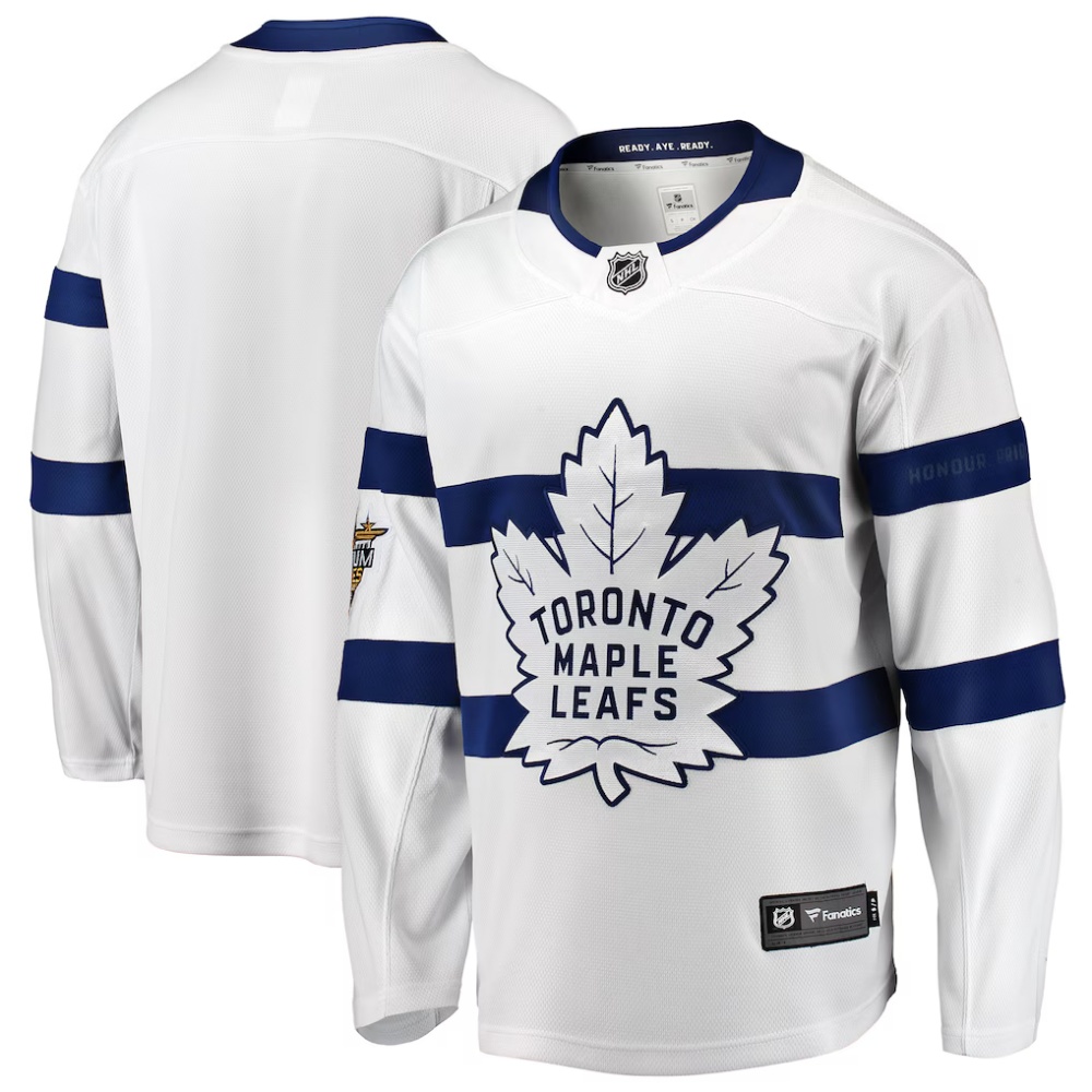 Custom Toronto Maple Leafs Fanatics White 2018 NHL Stadium Series Breakaway - Blank Jersey