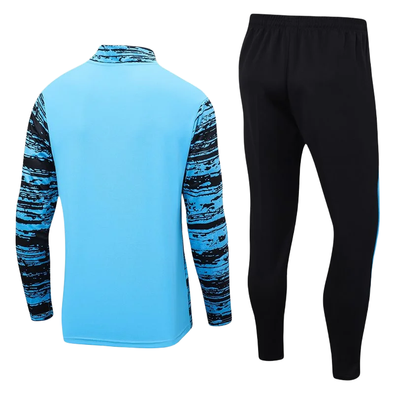 2024/2025 Al-Nassr Half-Pull Training Suit Blue Black Football Shirt | Soc Jersey - Premium Football Jersey