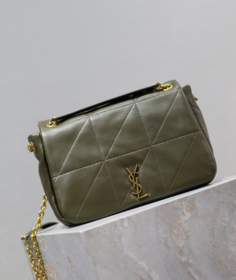Saint Laurent YSL Green sheepskin crossbody bag