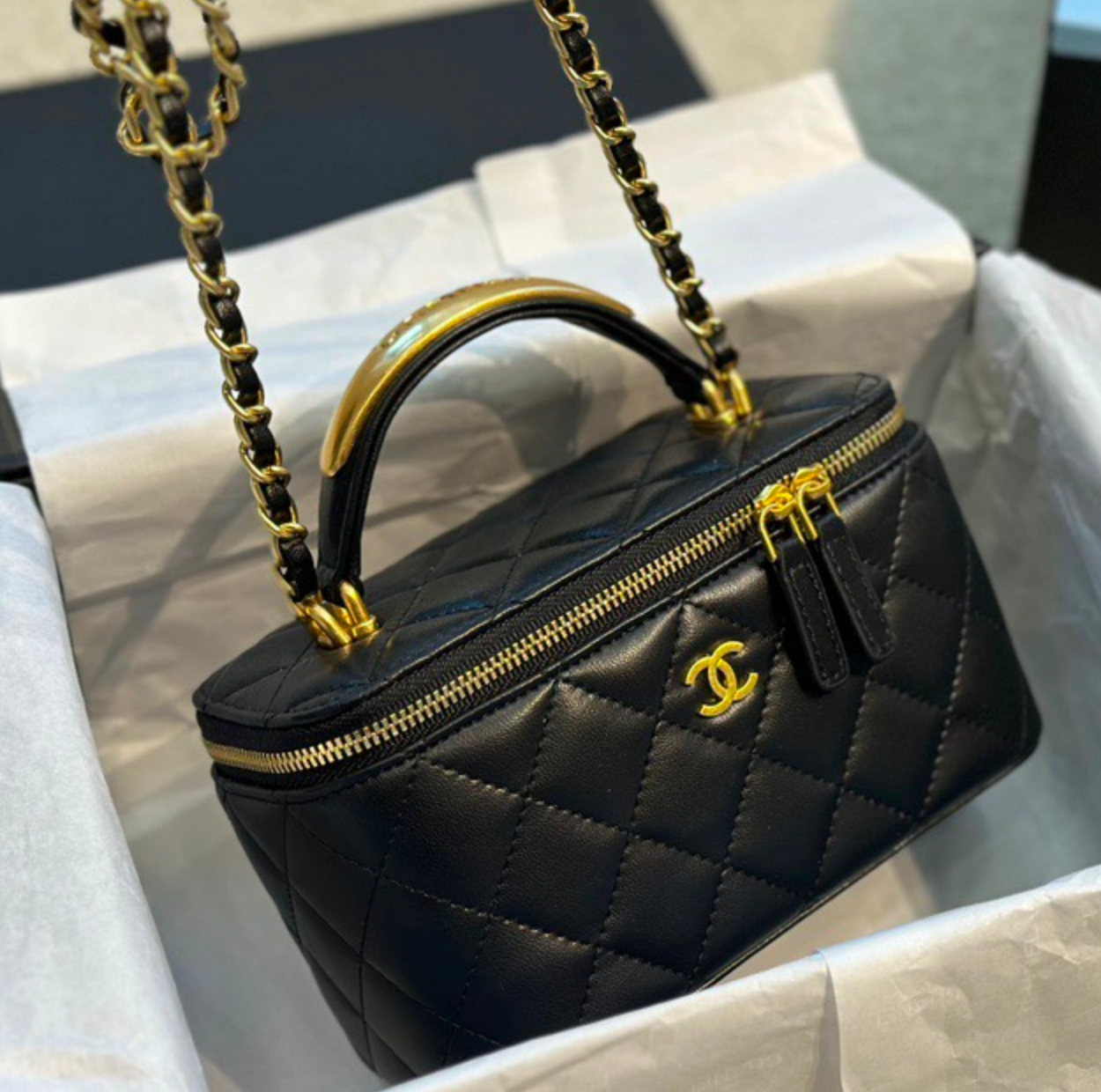 Chanel 22B Metal Handle Makeup Box