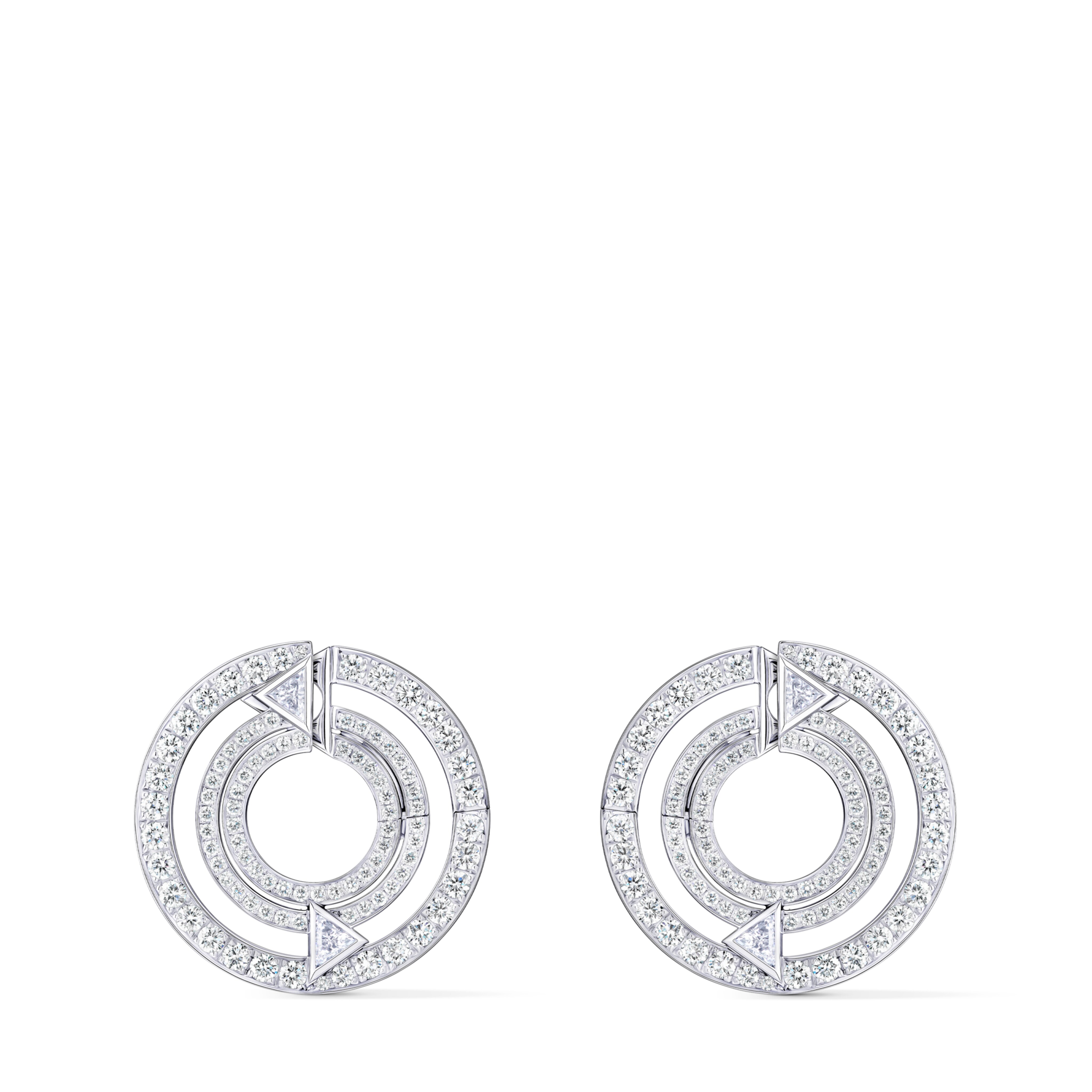 フープピアス ピュア V(ホワイトゴールド×ダイヤモンド)