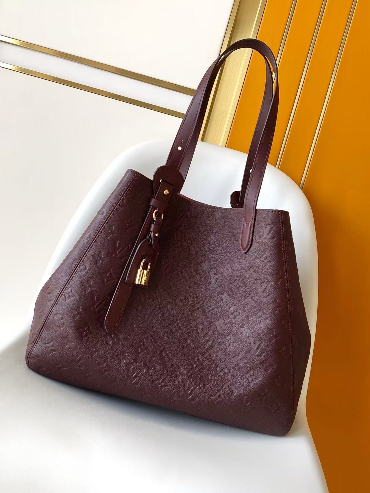 Louis Vuitton Burgundy ALL IN ONE MM Handbag M25888