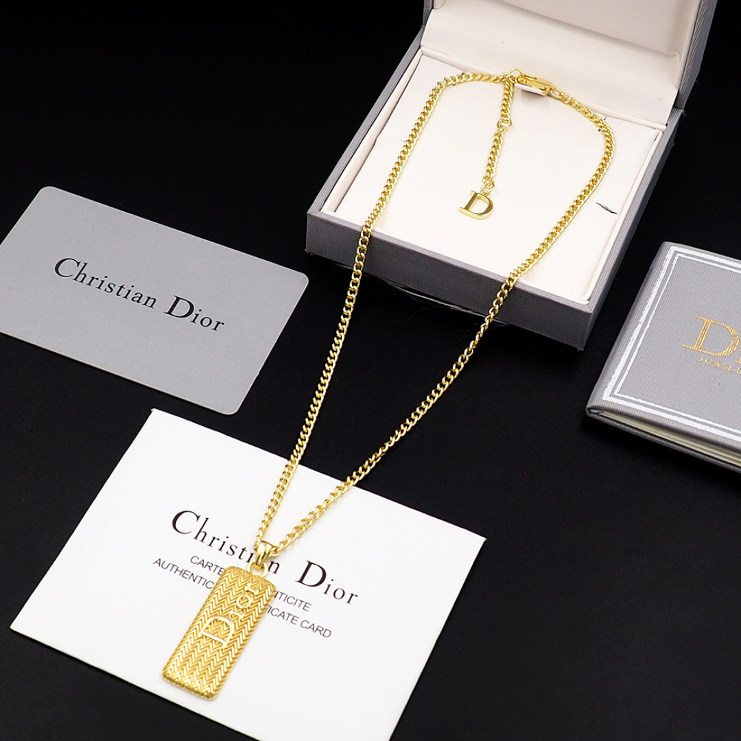 Dior Gold Ripple Necklace