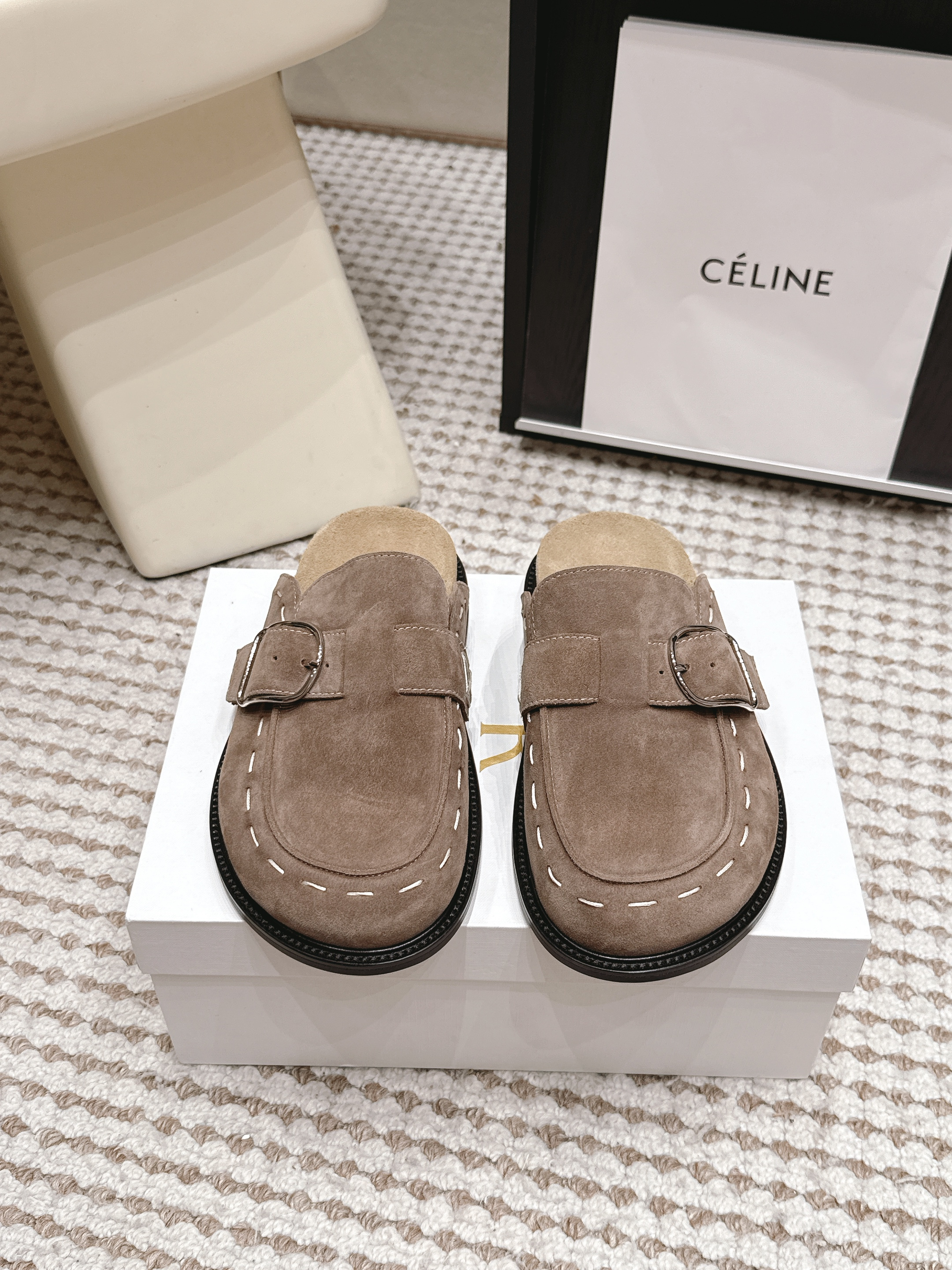 The Row Suede Mule