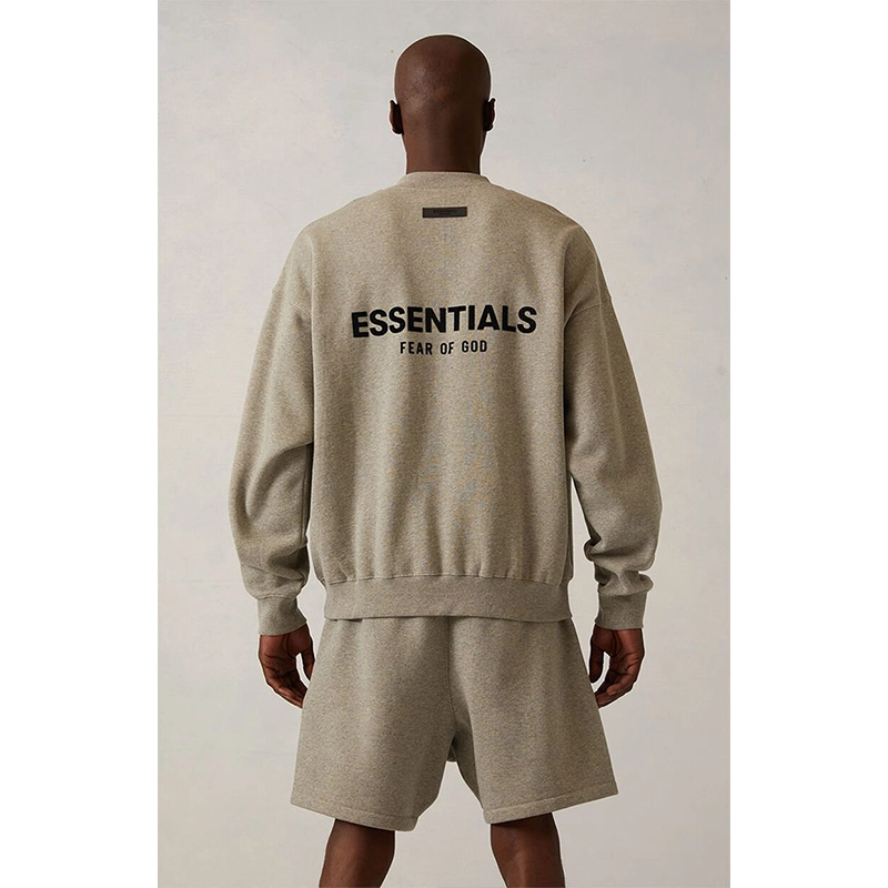 SS22 Essentials Crewneck Sweatshirt (Black Velvety Print)