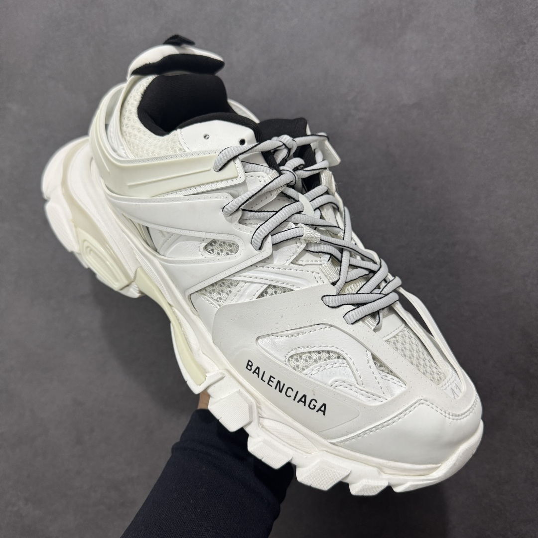 Balenciaga Track White Nylon Mesh Multi-layered Silhouette Triple Chunky Sneaker - KAIROO