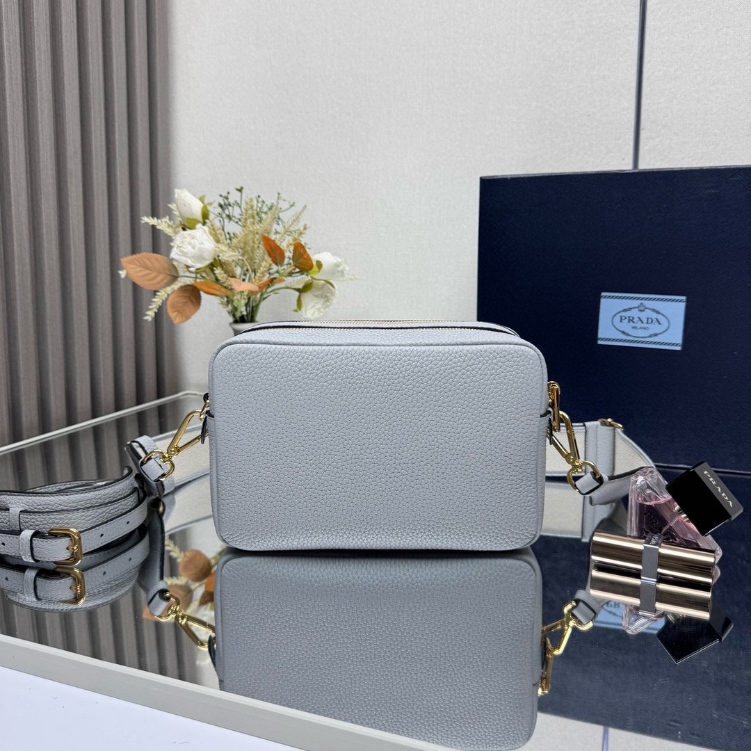 Prada Small leather shoulder bag-Blue 1BH082