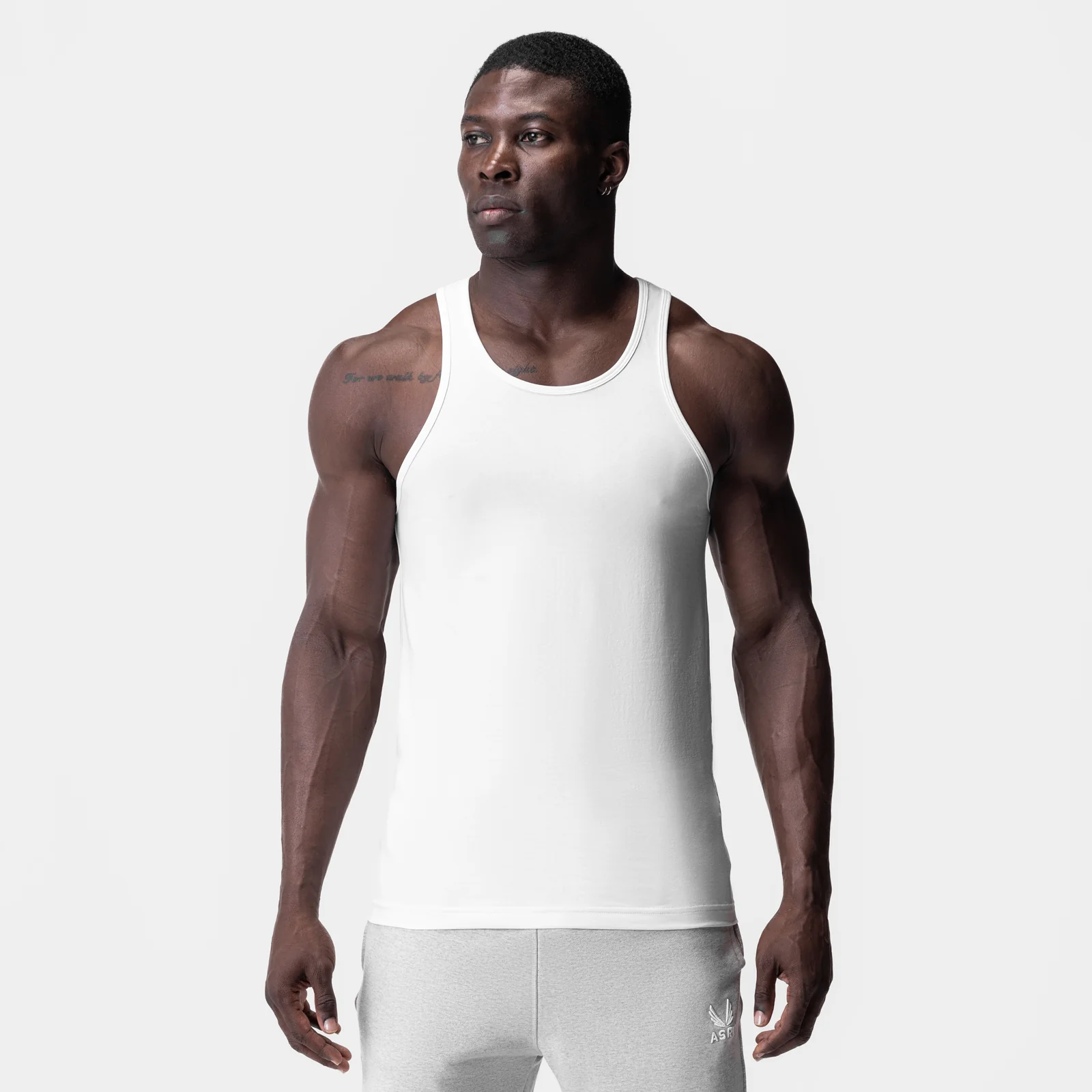 0924. Supima Essential Slim Tank - White