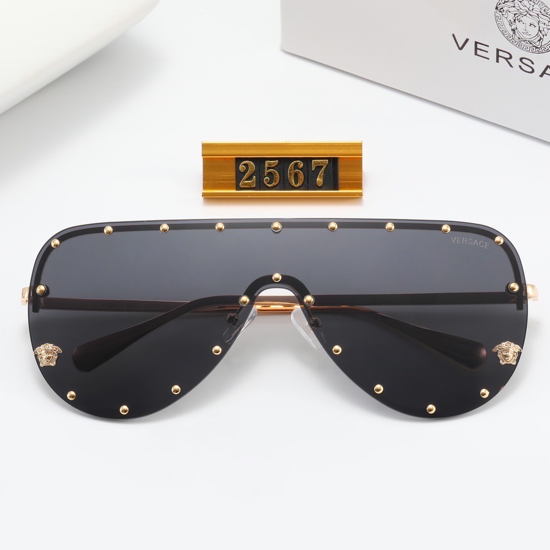 Versace Medusa Studded Shield Sunglasses Top quality - KAIROO