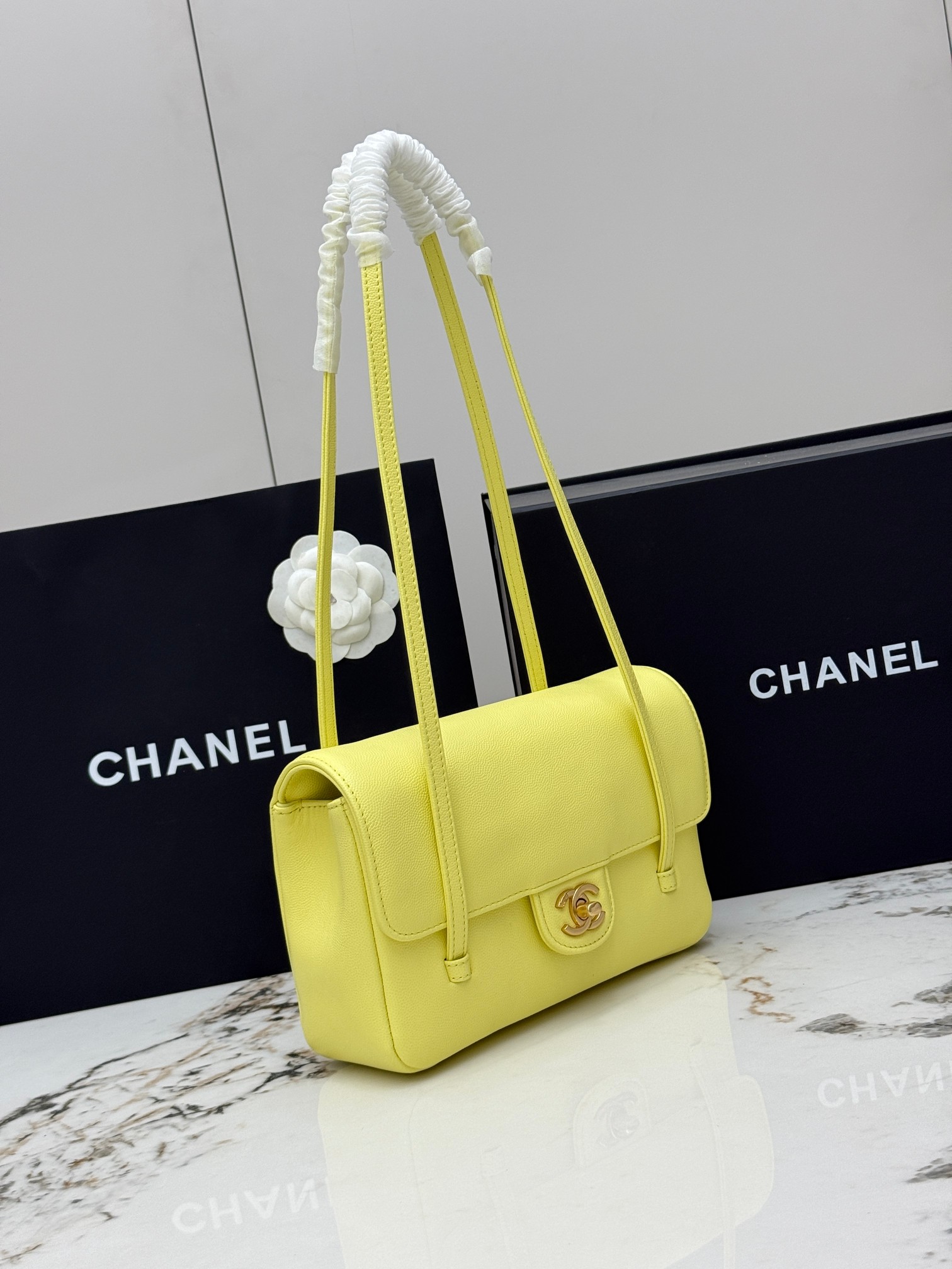 Chanel Spring Summer 2026 Small Flap Bag in Yellow