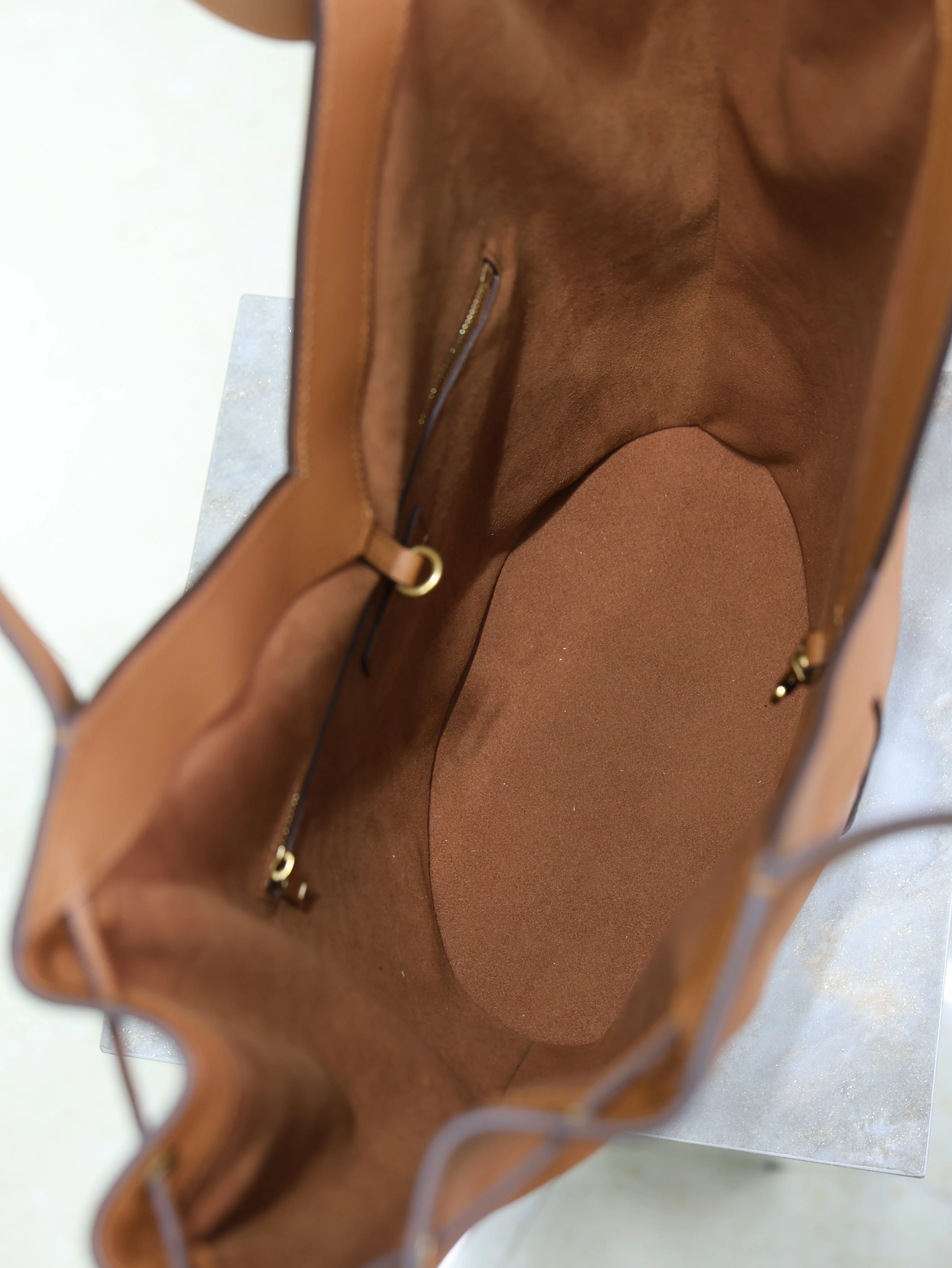 Saint Laurent YSL  Large Leather tote Bag Caramel Leather