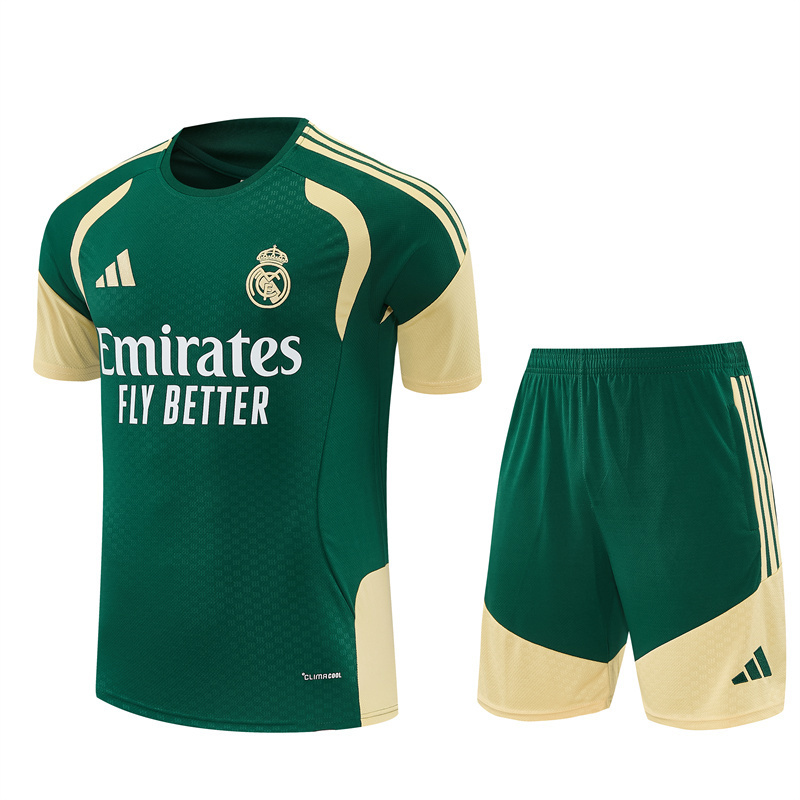 Short Sleeves Real Madrid Training Suit - Green