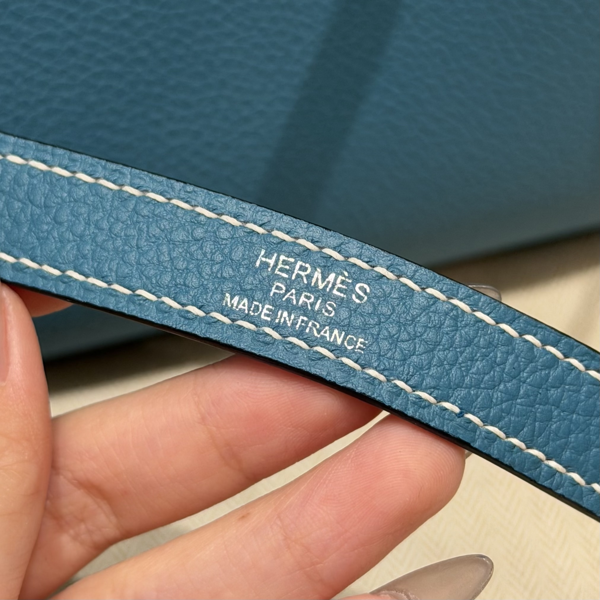 Hermes Bleu jean Togo Kelly 32