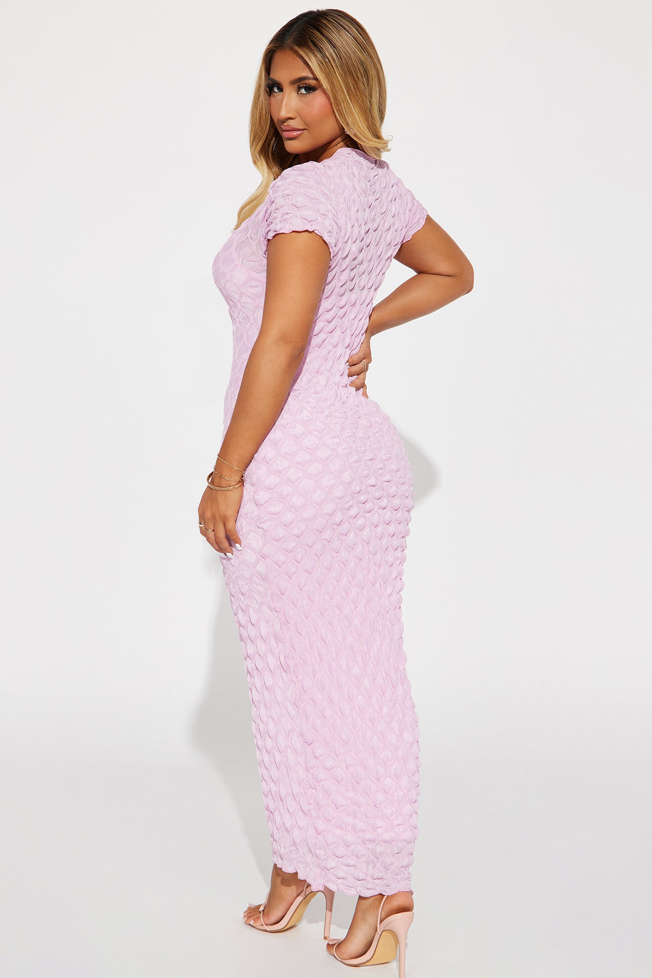 Jazmine Textured Maxi Dress - Lavender