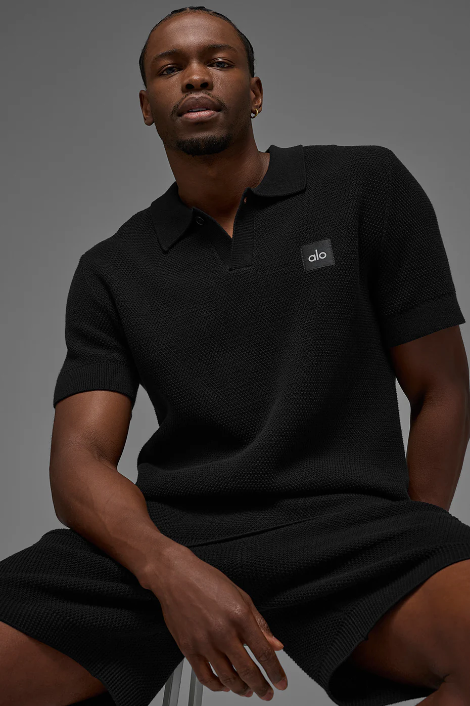 ALO Sports Club Sweater Knit Polo sets