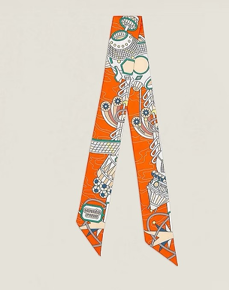 Hermes Silk Twilly Bandeau