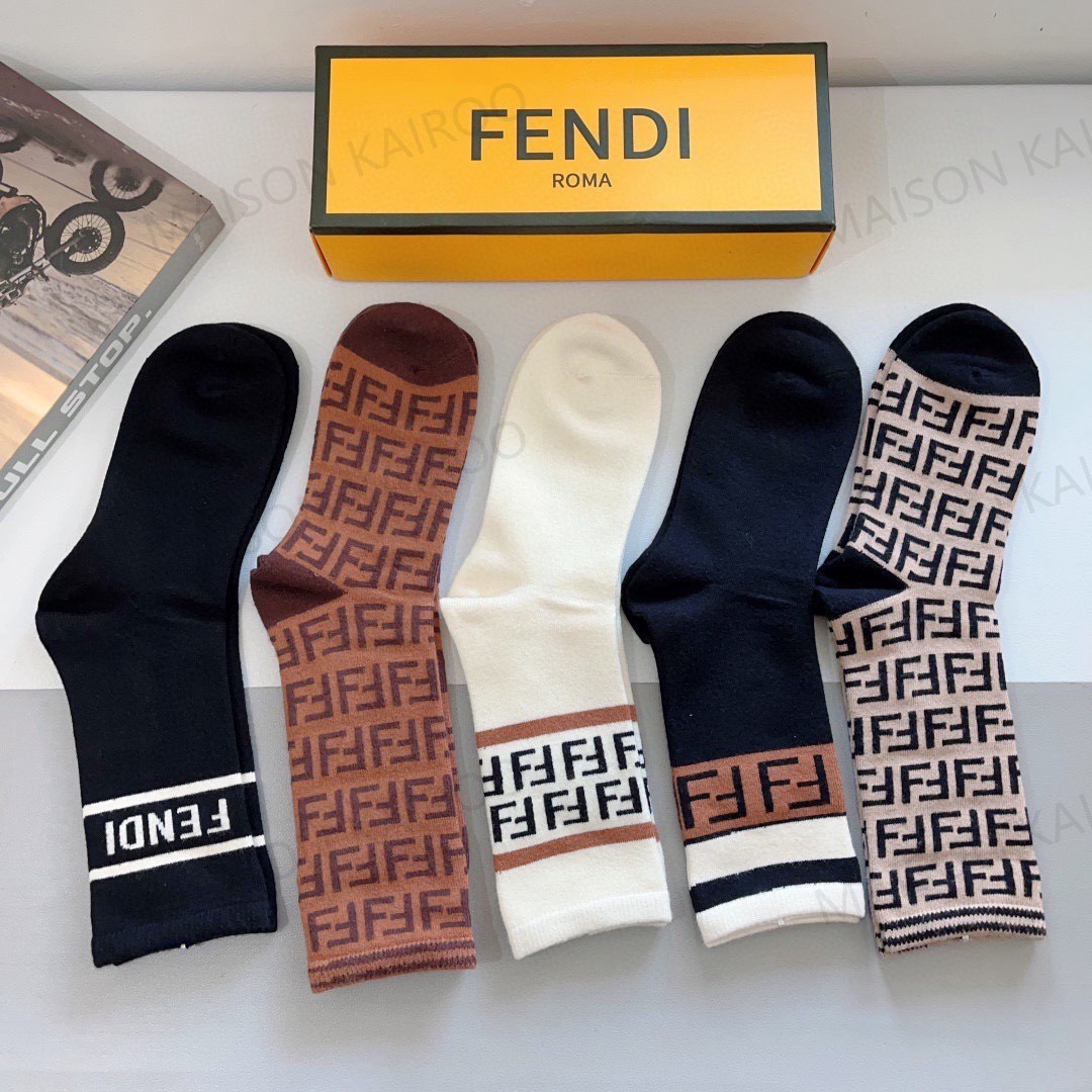 Fendi Socks 5-Pack - KAIROO