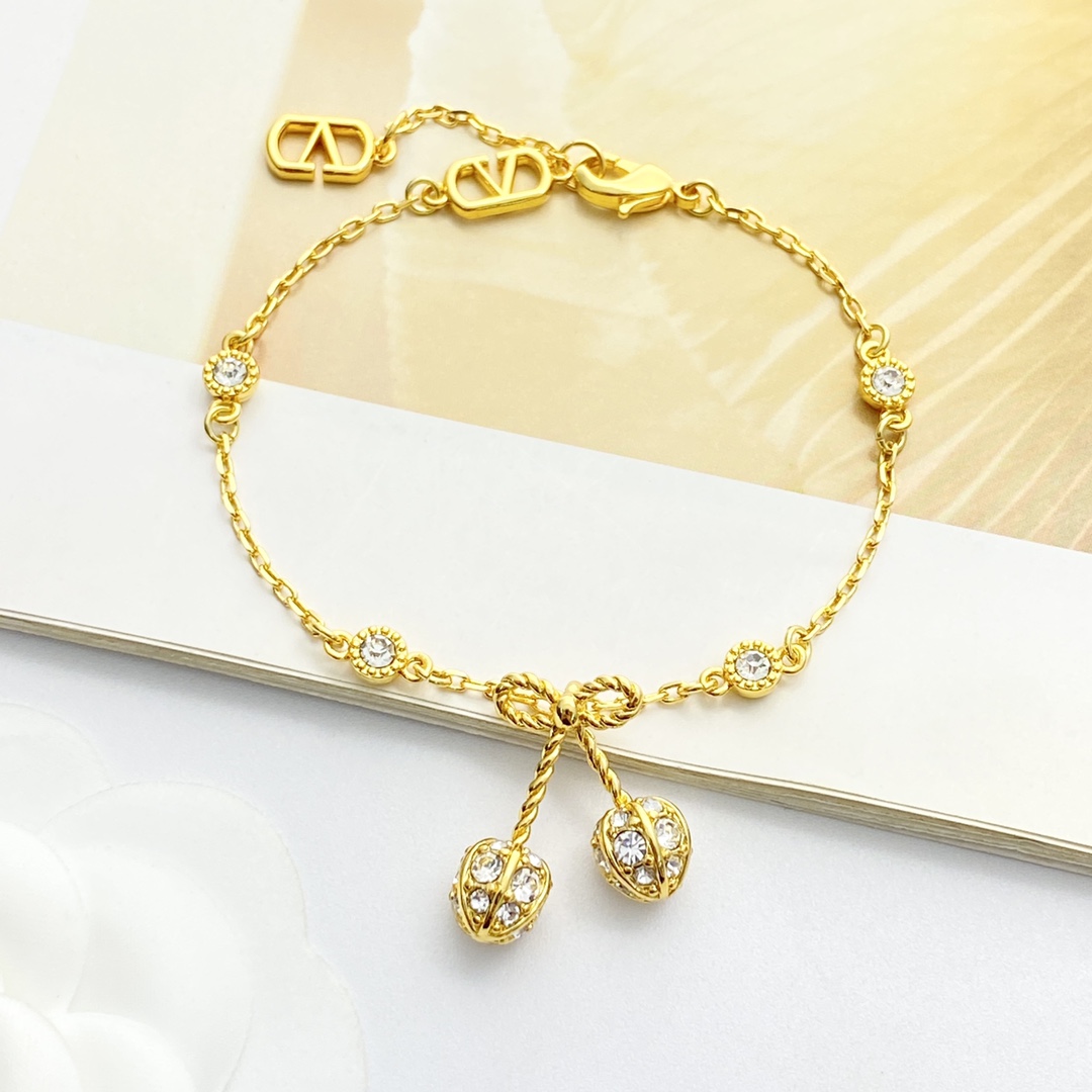 Valentino Crystal Cherry Bracelet