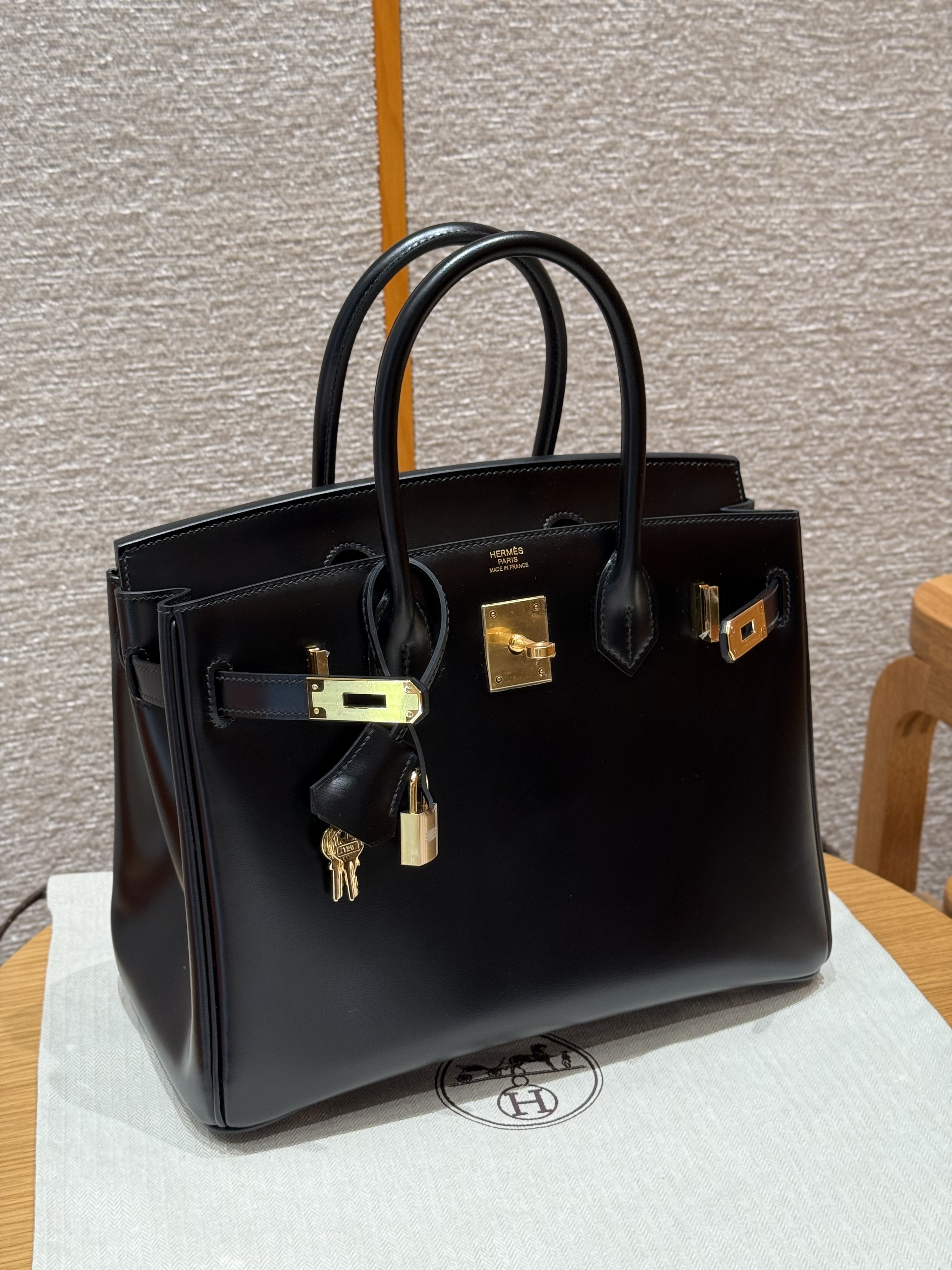Hermes Black Box Birkin 30 Bag