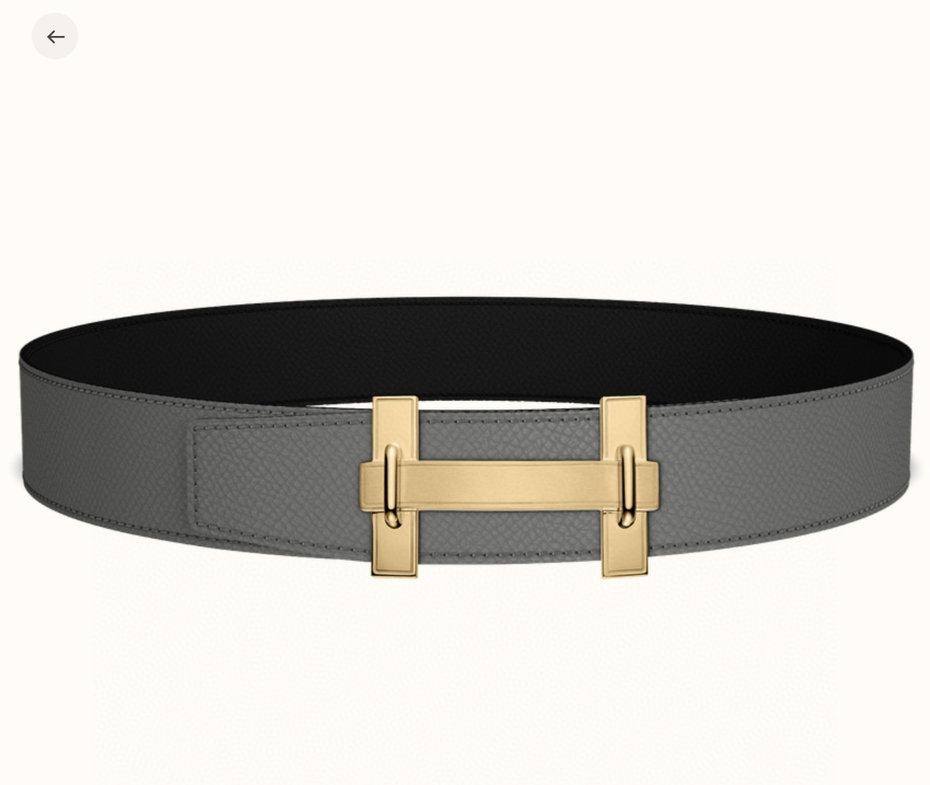 Hermes H jumping Reversible Leather Belt 3.8cm