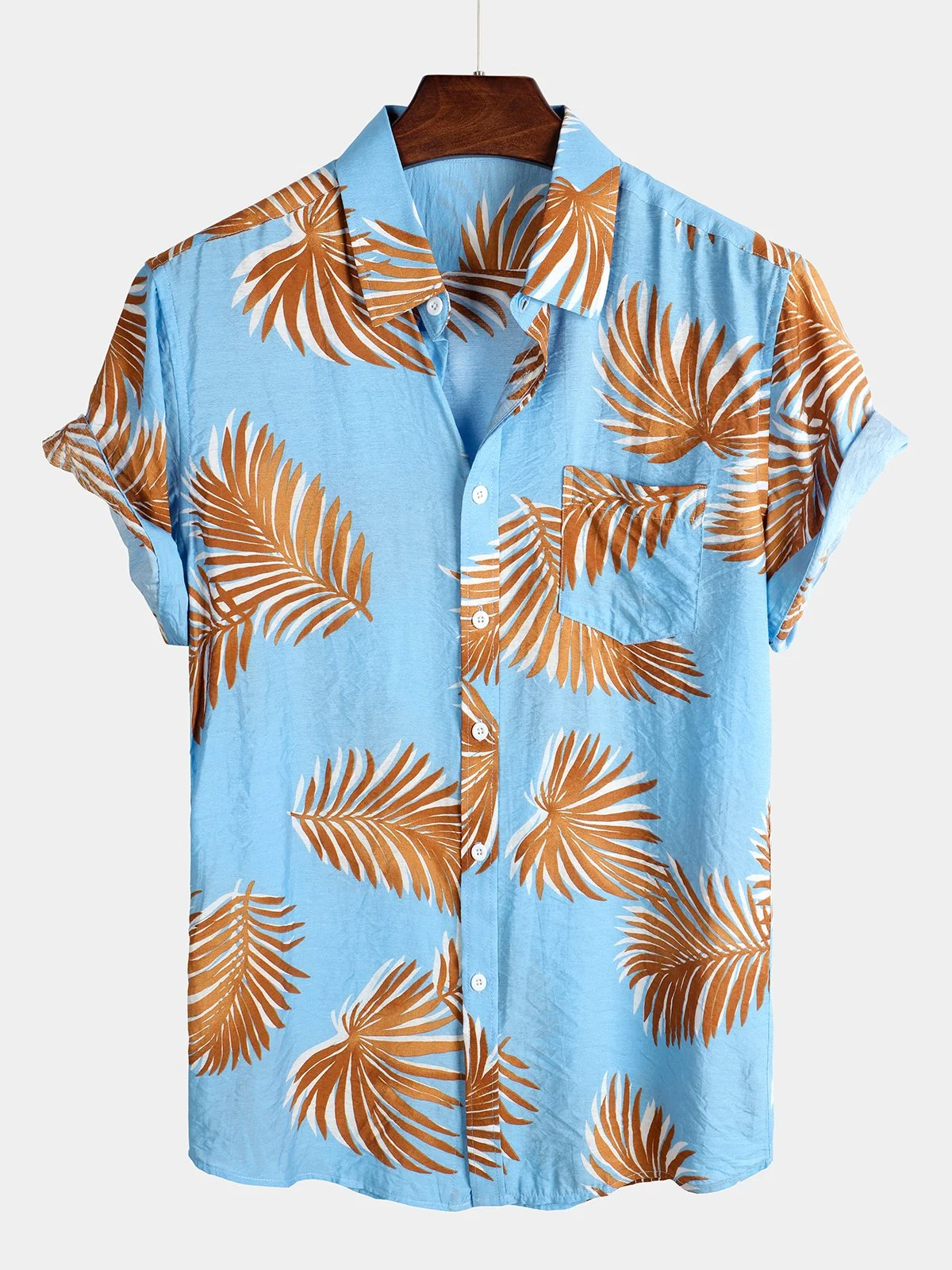 Men's Pure Cotton Hawaiian Vacation Print Shirt