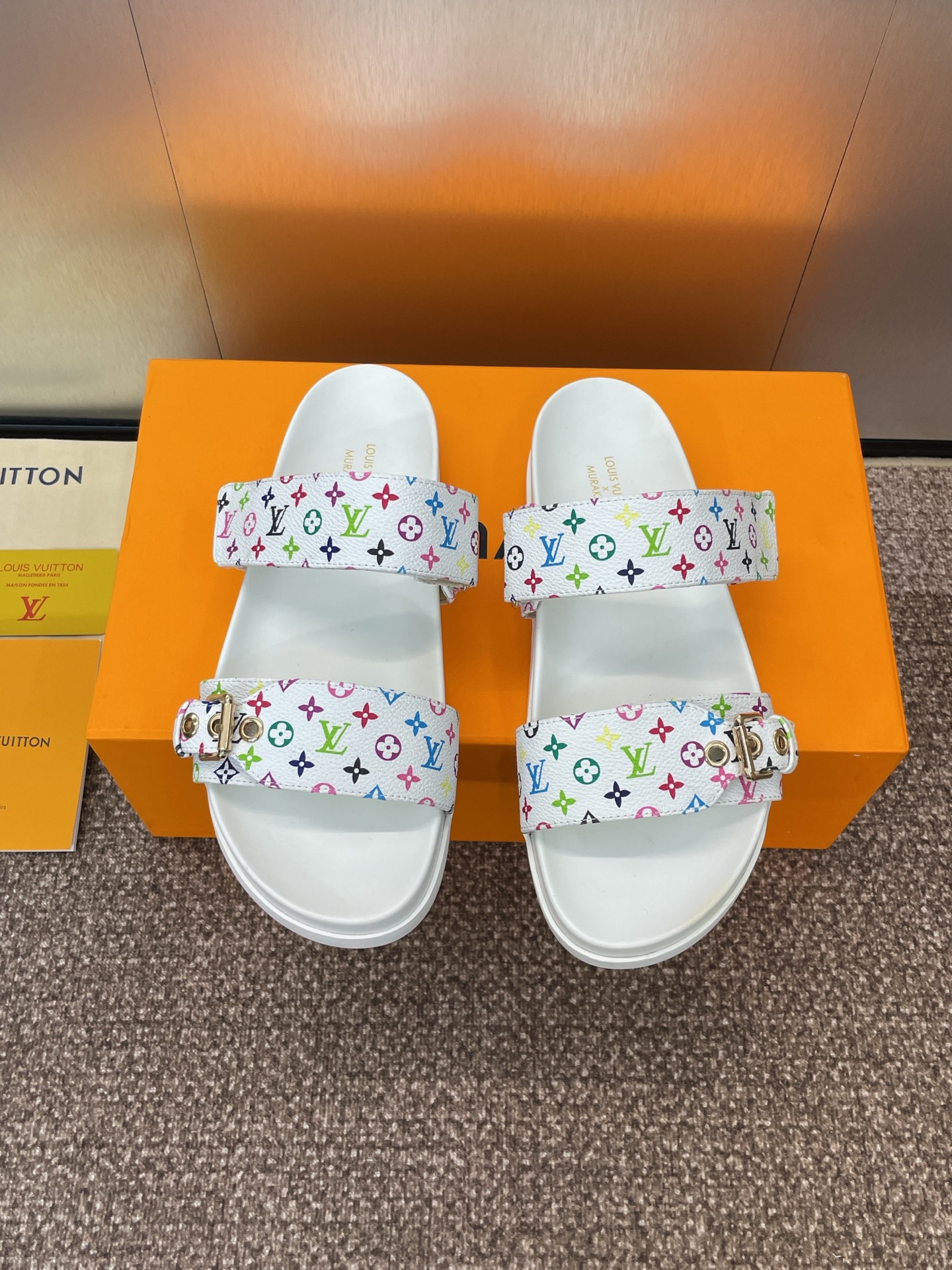 LV Monogram Canvas Slides Slippers