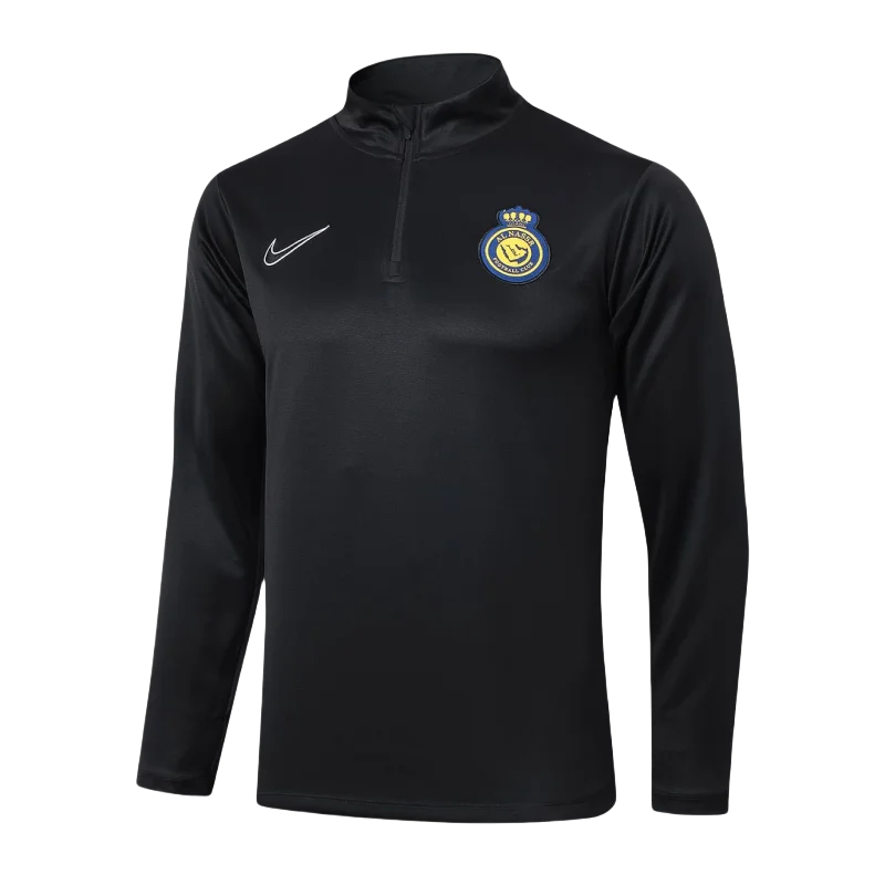 2024/2025 Al-Nassr Half-Pull Training Suit Black Football Shirt
