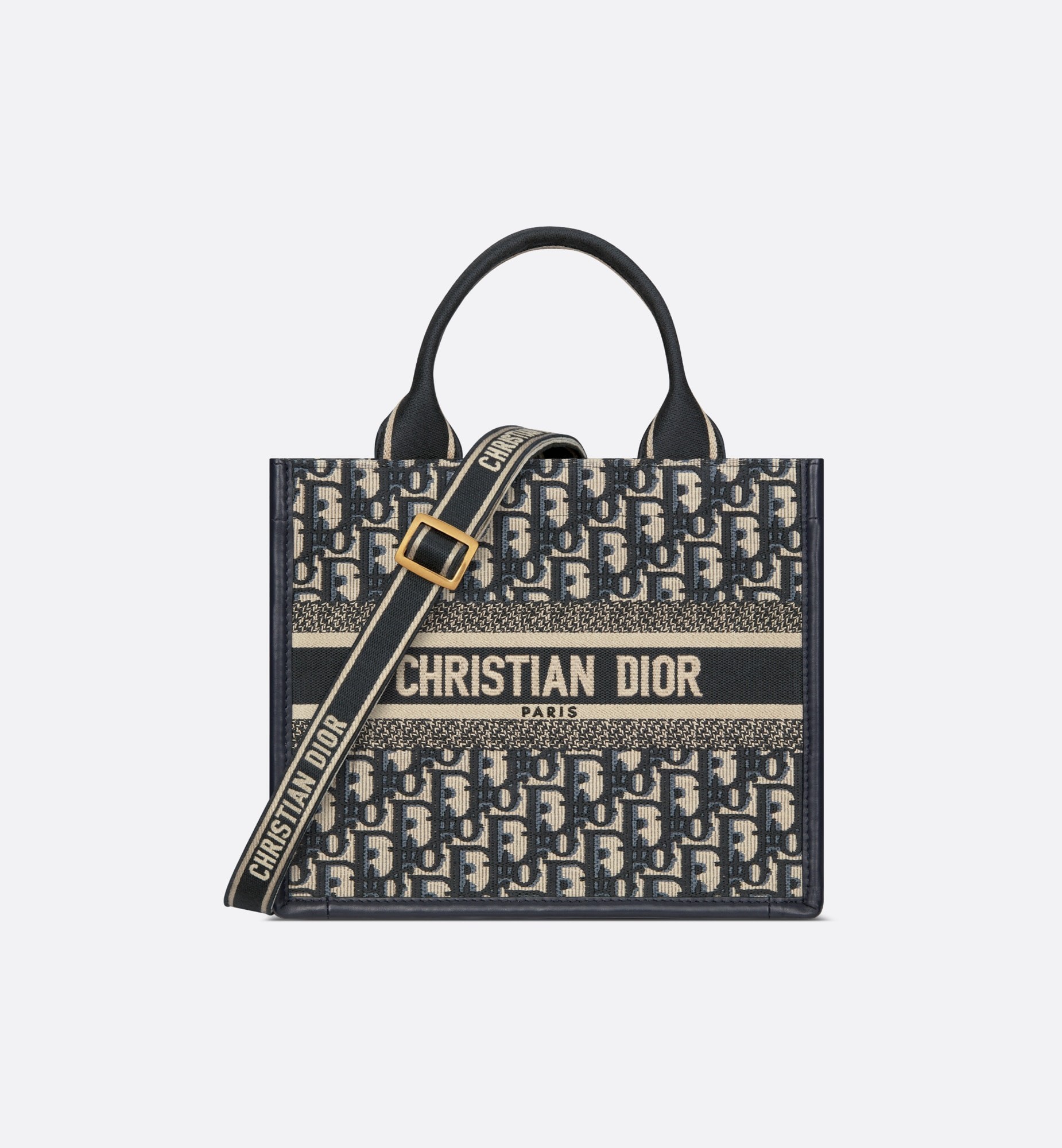 Dior Small Oblique Print Embroidered Wagyu Leather  Book Tote