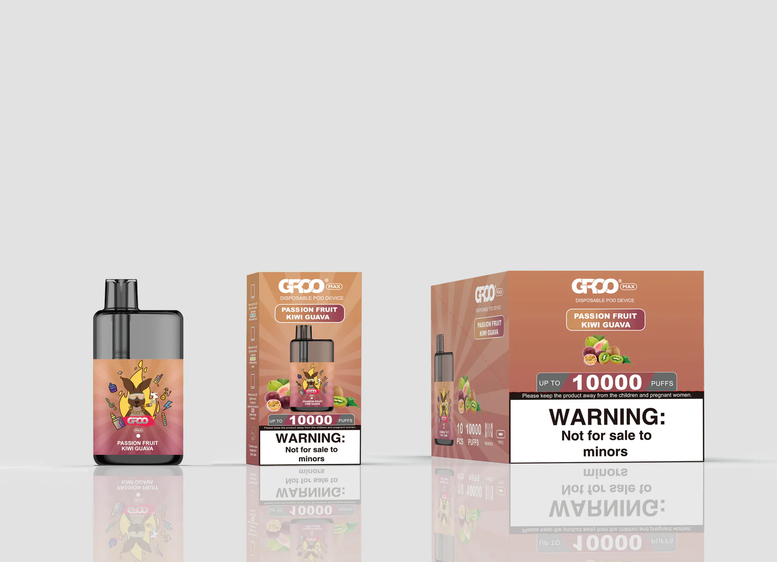 GROO MAX 10K Rechargeable Disposable Vape – Passion Fruit Kiwi Guava - Vaba Vape-Shop