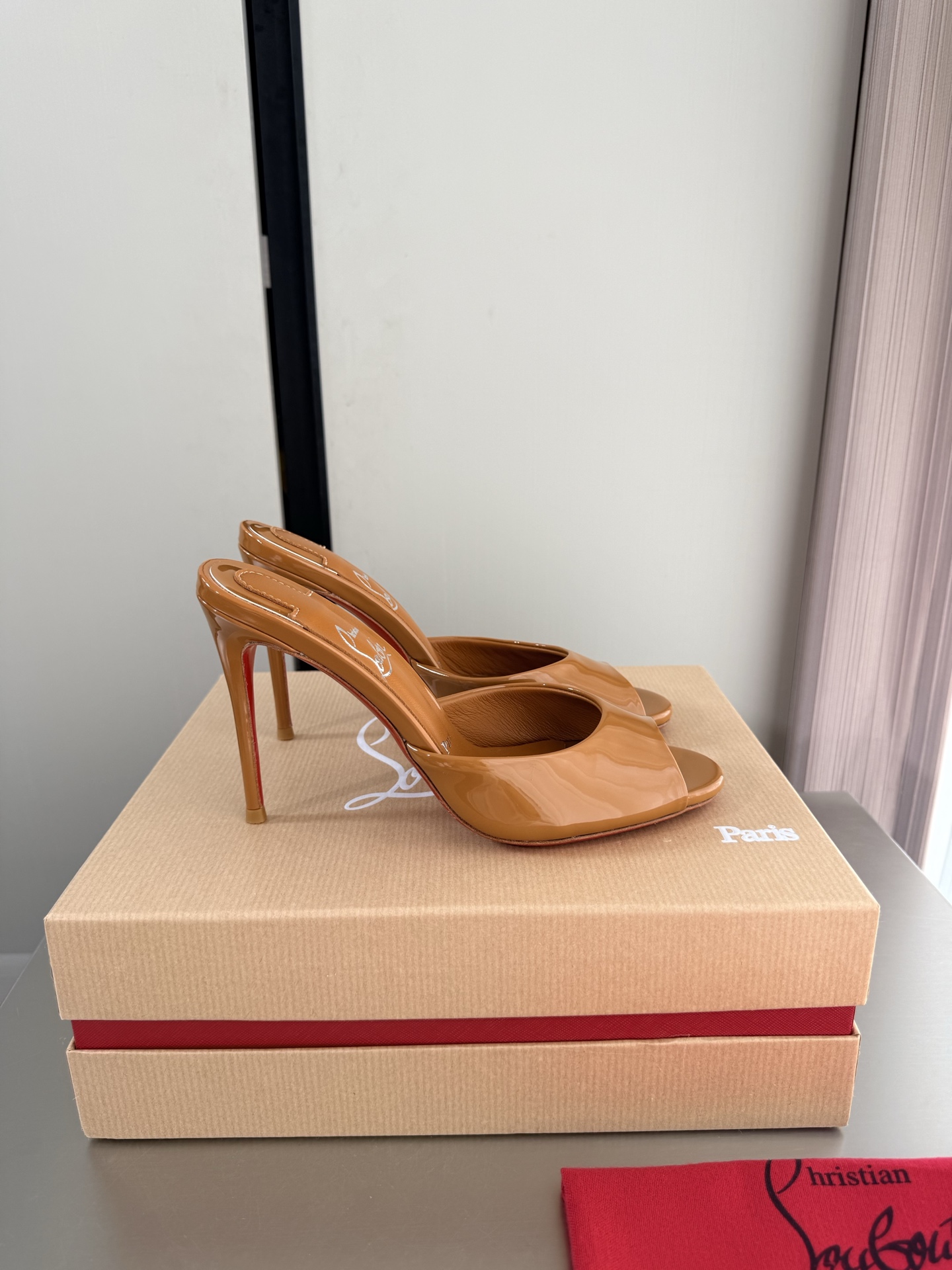 Christian Louboutin shiny leather Mule