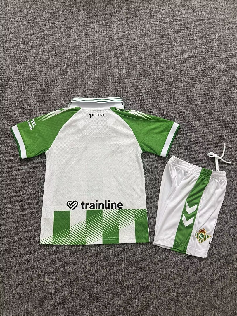 Kids Real Betis Home Jersey Kit Suit 26/27