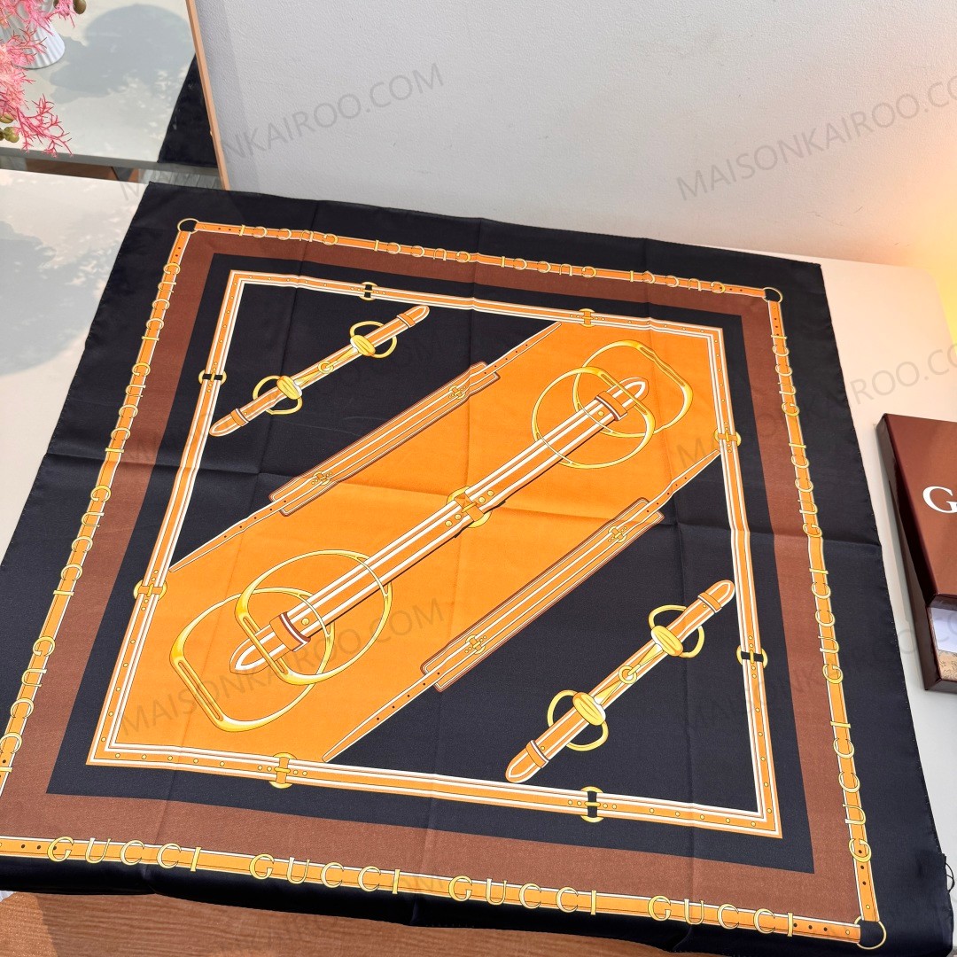 Gucci Equestrian Belt 90 Silk Scarf - KAIROO