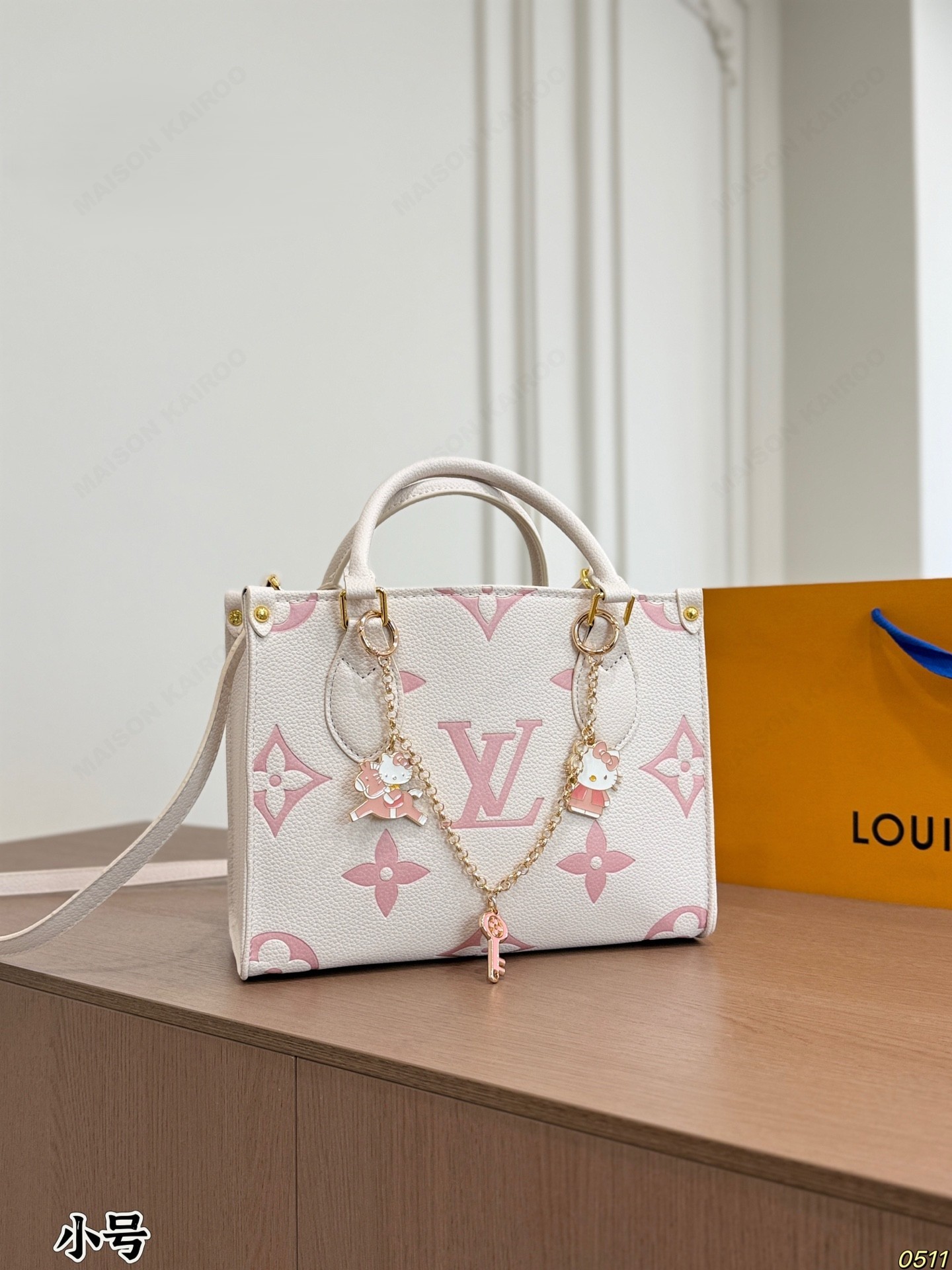 Louis Vuitton LV OnTheGo PM/MM Pastel Pink Monogram Empreinte Leather Top Handle Tote Bag - KAIROO