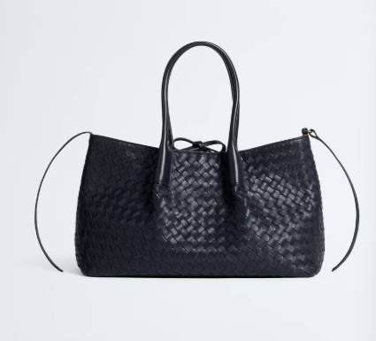 Bottega Veneta Medium Pinacoteca Reversible Bag in Midnight Intrecciato leather
