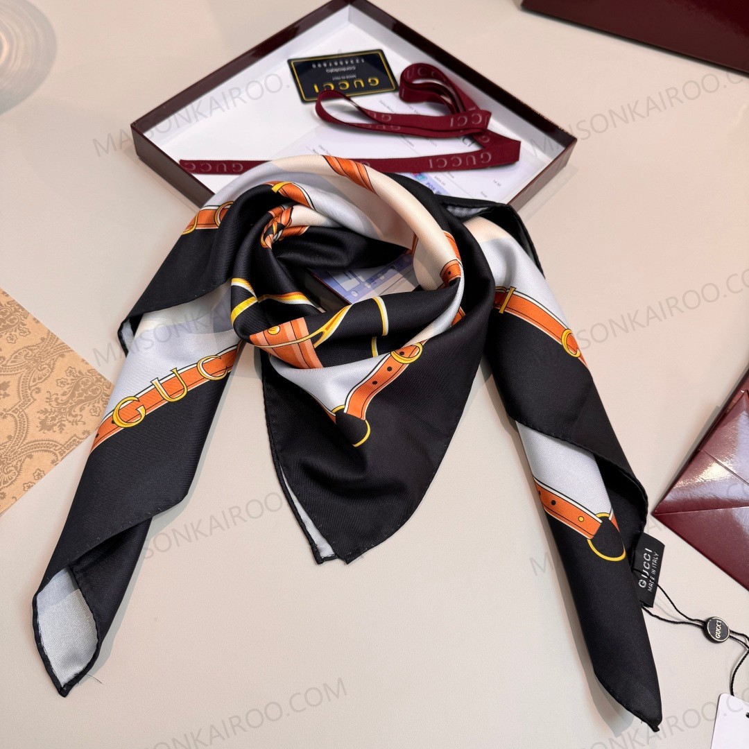Gucci Equestrian Belt 90 Silk Scarf - KAIROO