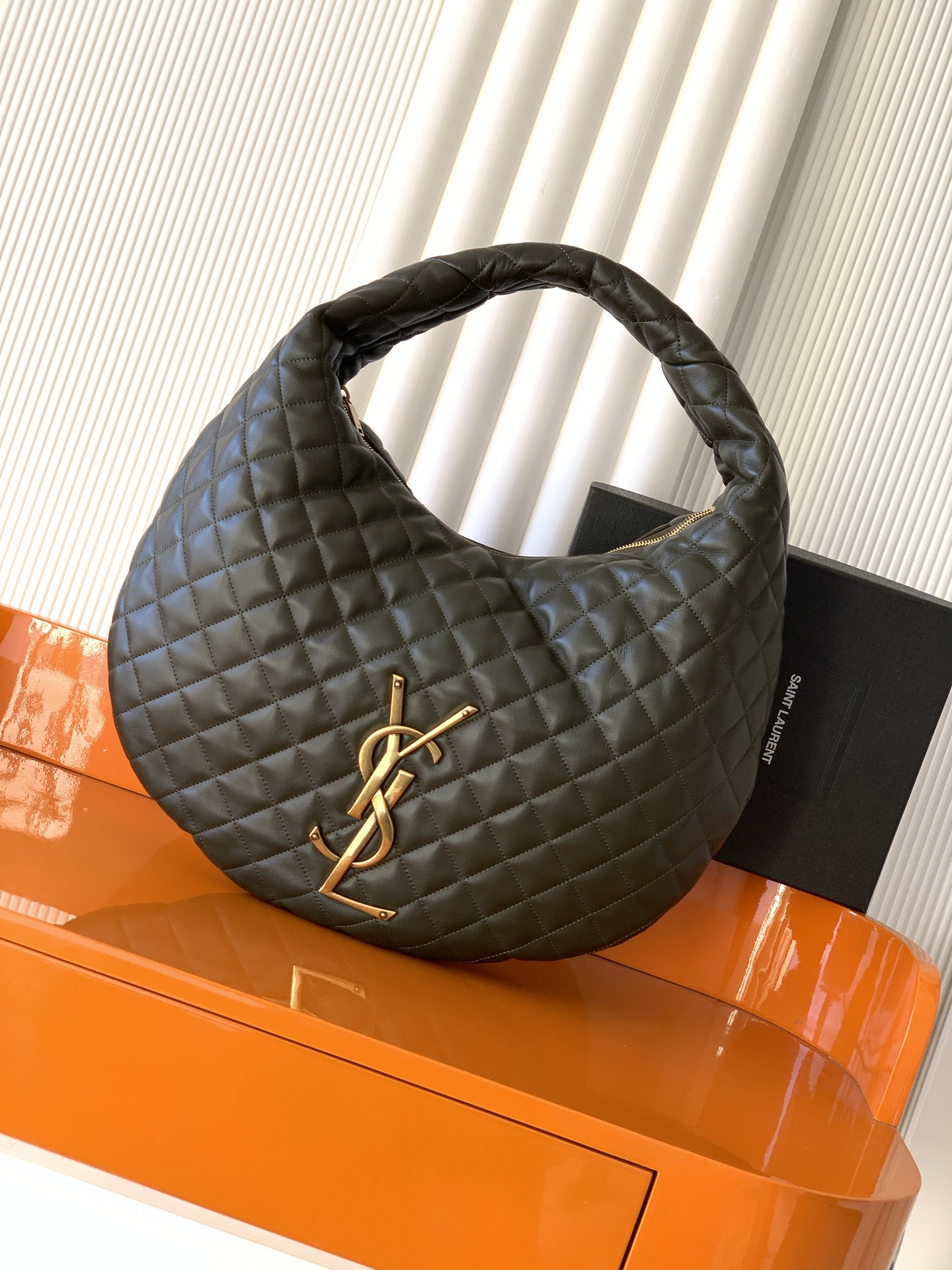 Saint Laurent Light musk Quilted Nappa Icare Hobo 858160