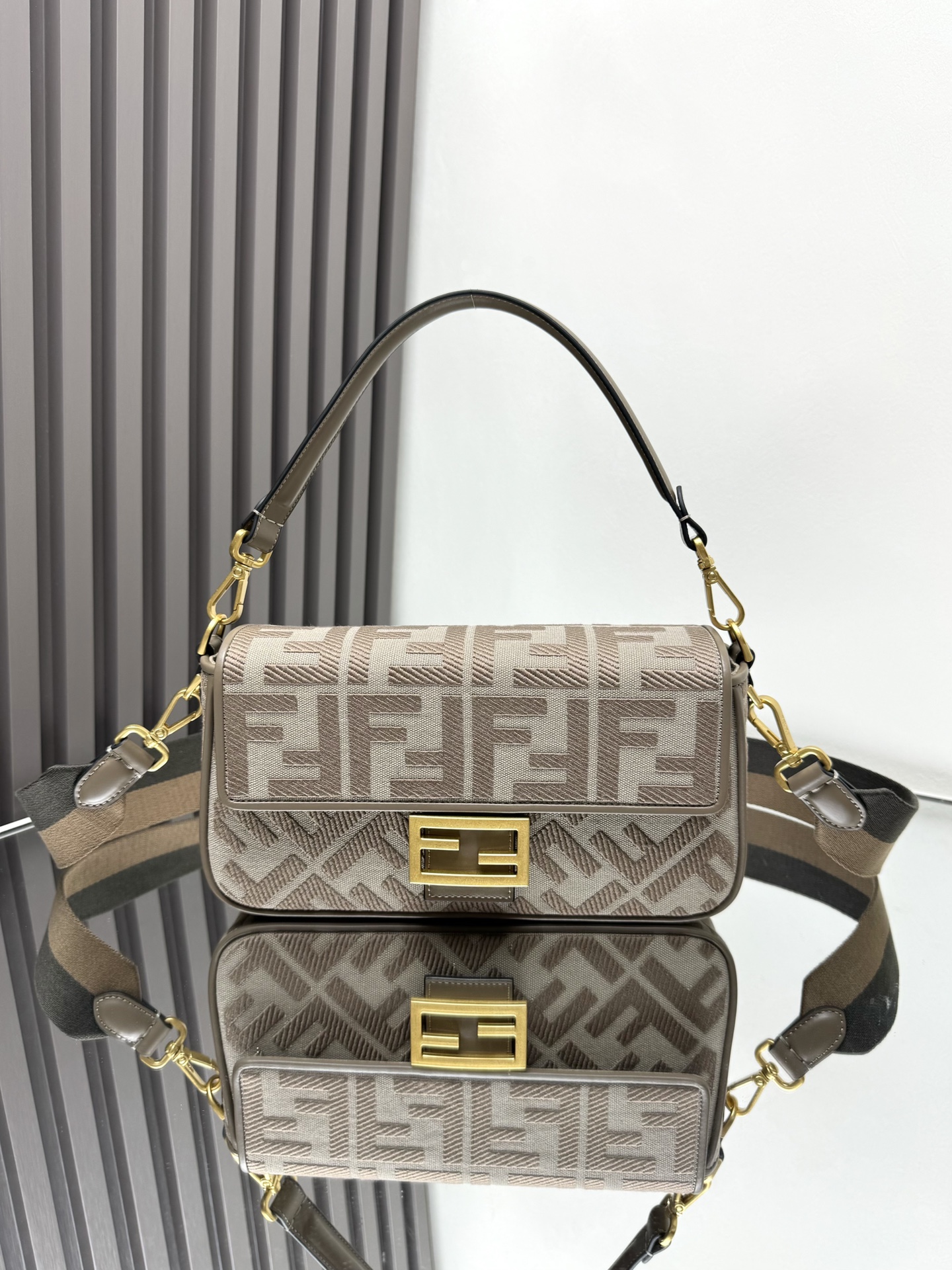 Fendi Medium Baguette FF Canvas