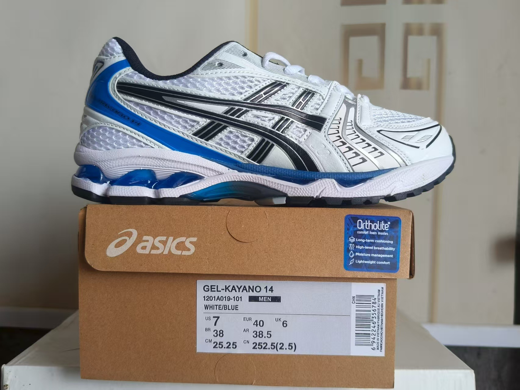 ASICS 1201A019-101 US Men's Sizes6 to 11 in half sizes White Blue Shoes tianlong
