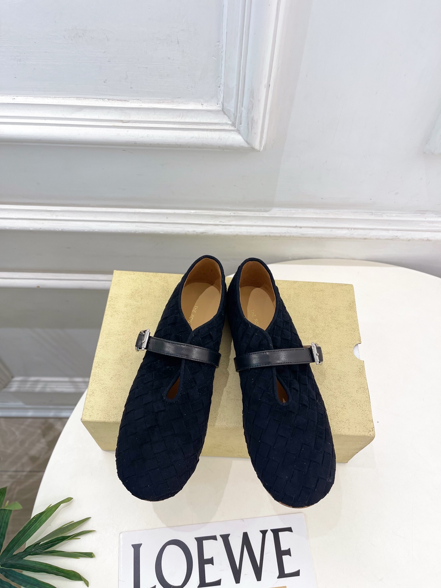 The Row Suede Ballet Flat