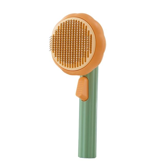 Cat Comb Hair Removal Selfcleaning Flea Comb for Cats Grooming combs Clean Brush Kitten Hair remover Brush